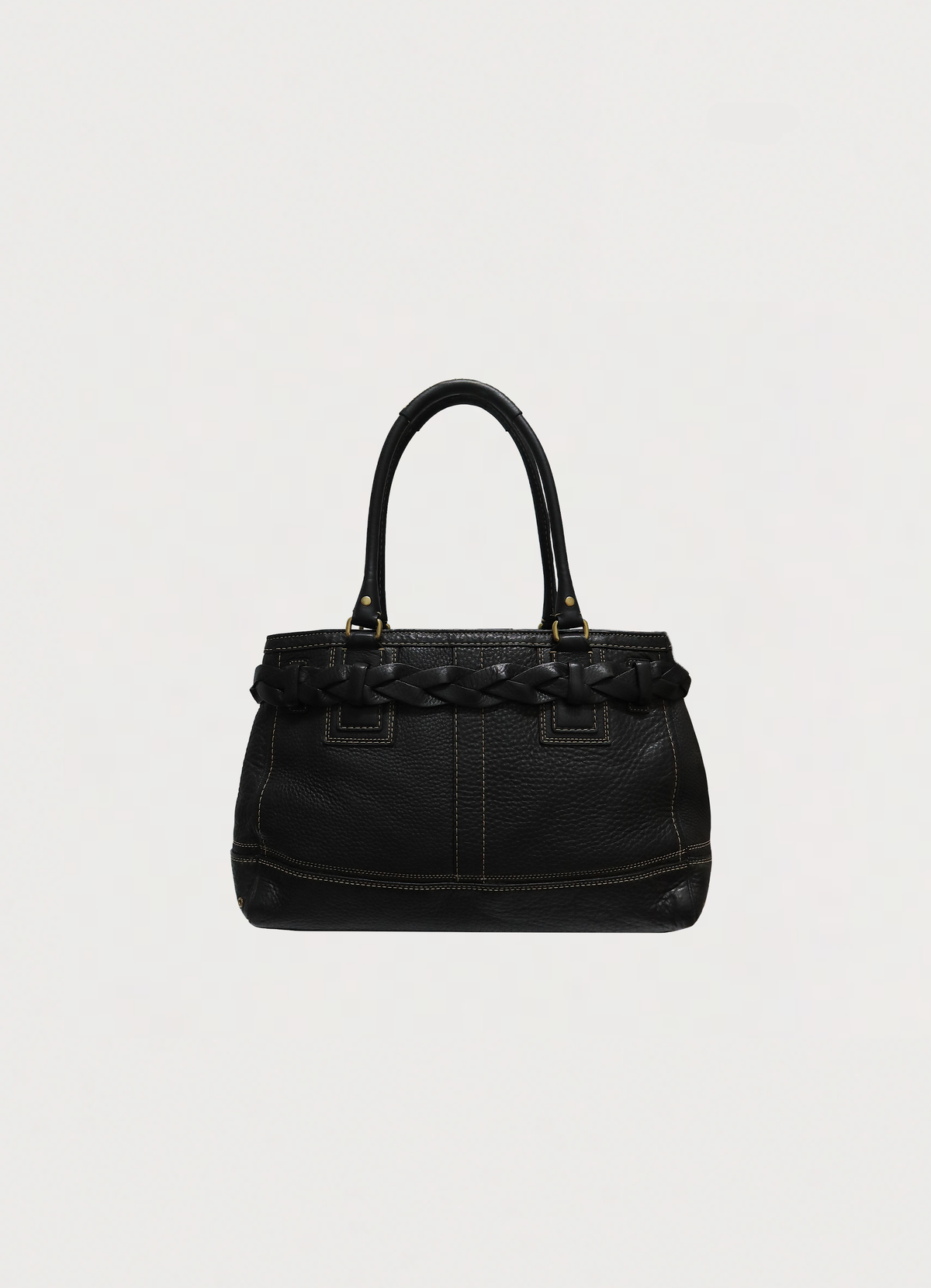HAMPTONS PEBBLED LEATHER CARRYALL SATCHEL