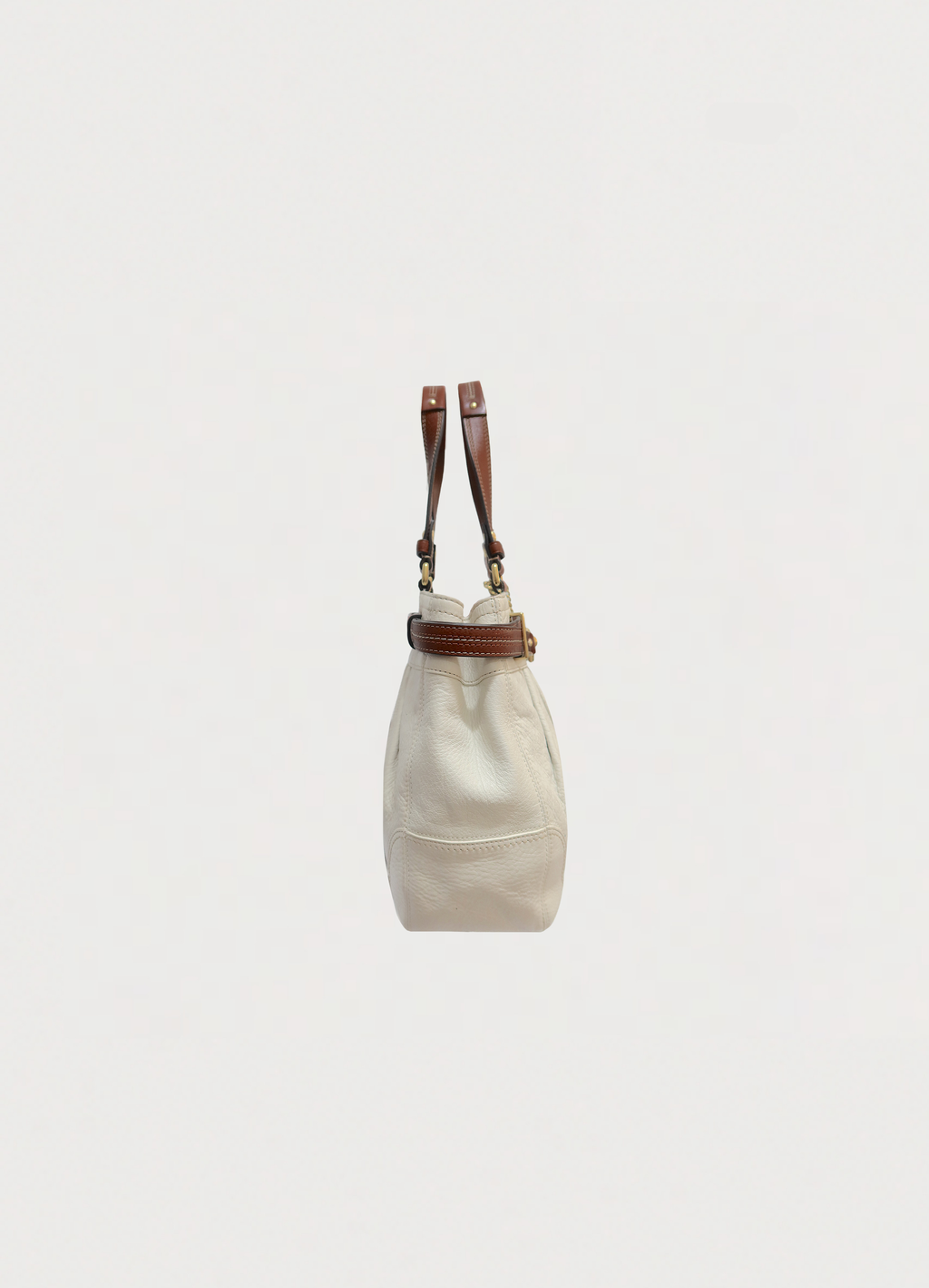 PLEATED HAMPTONS LEATHER SHOULDER BAG