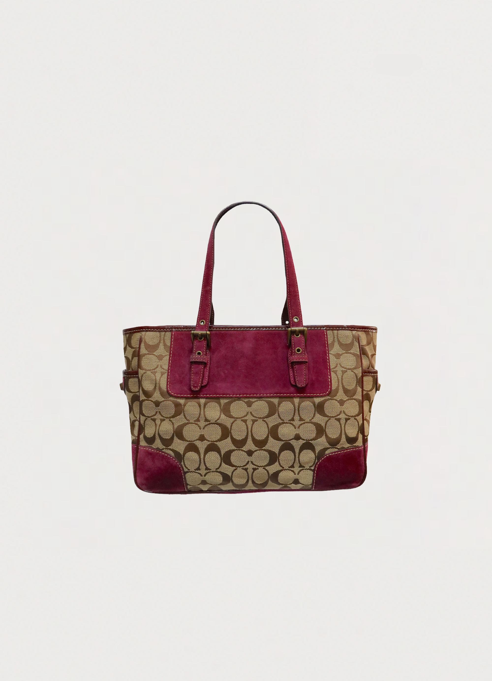 HAMPTONS SUEDE SIGNATURE TOTE BAG