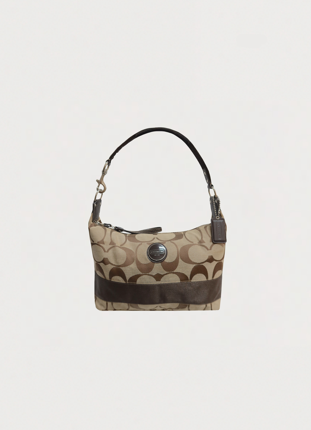 SIGNATURE STRIPE HOBO SHOULDER BAG