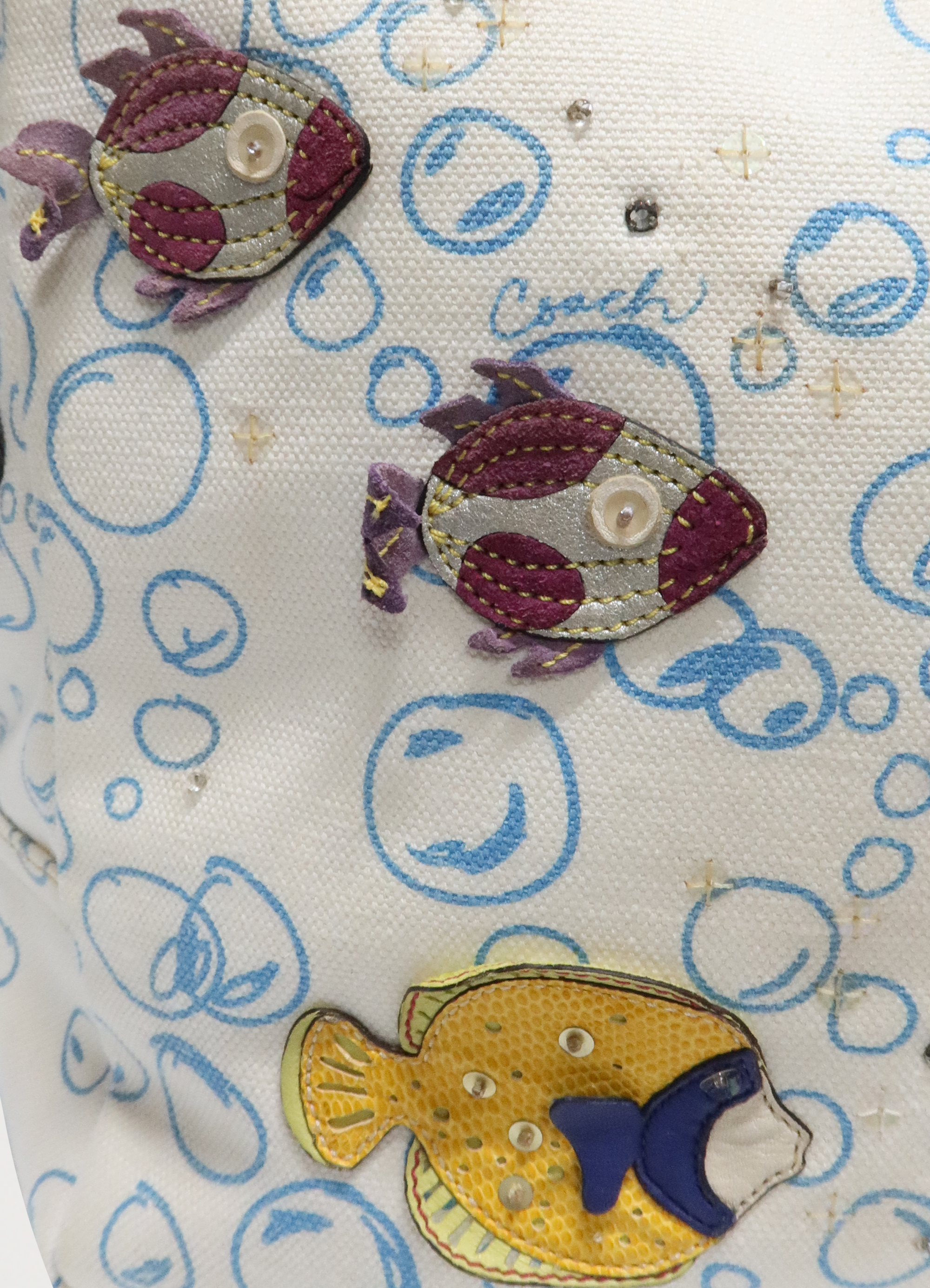 LIMITED EDITION RESORT BUBBLE FISH CORAL TOTE BAG