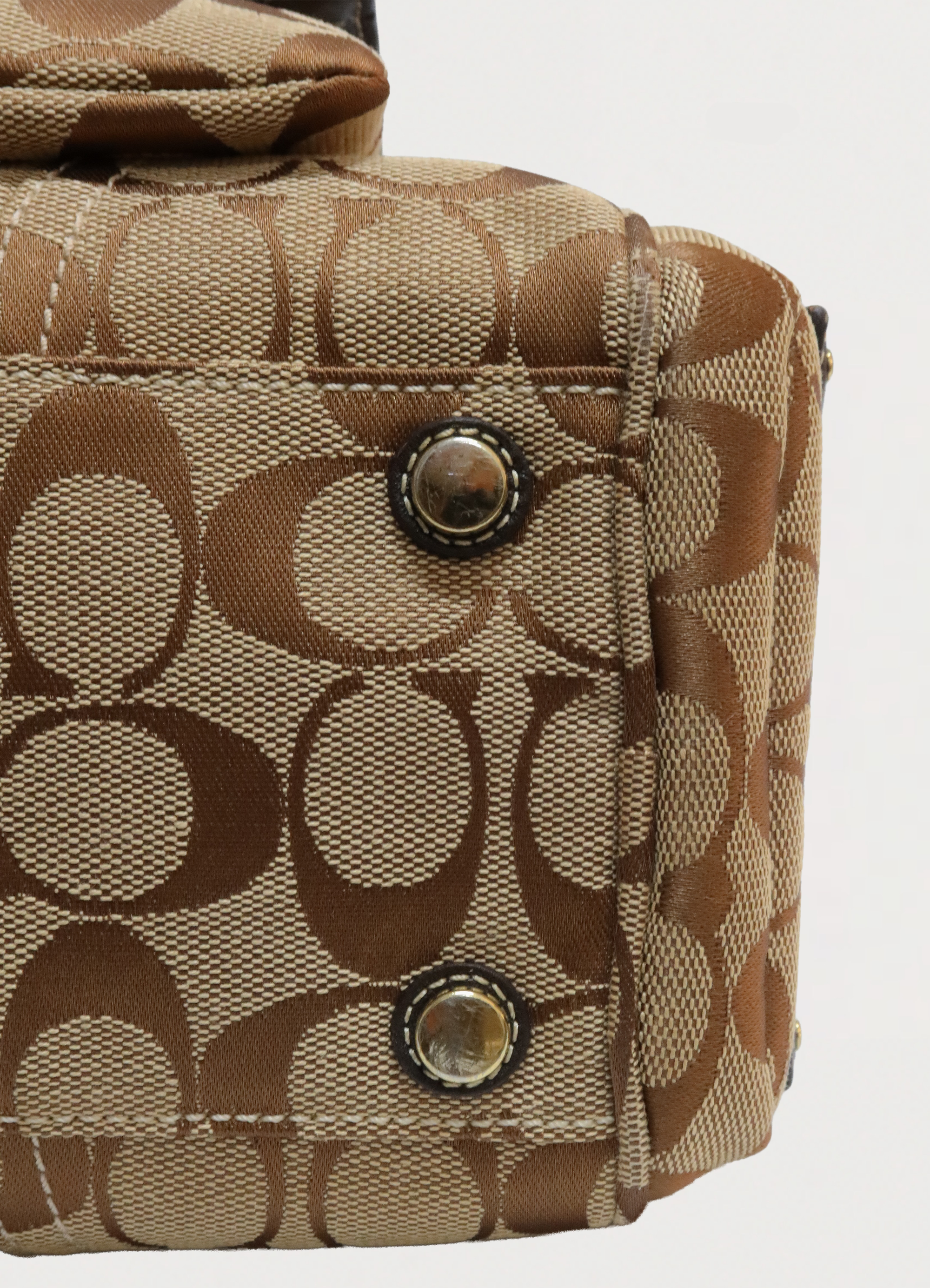 SOHO BUCKLE MONOGRAM SATCHEL BAG