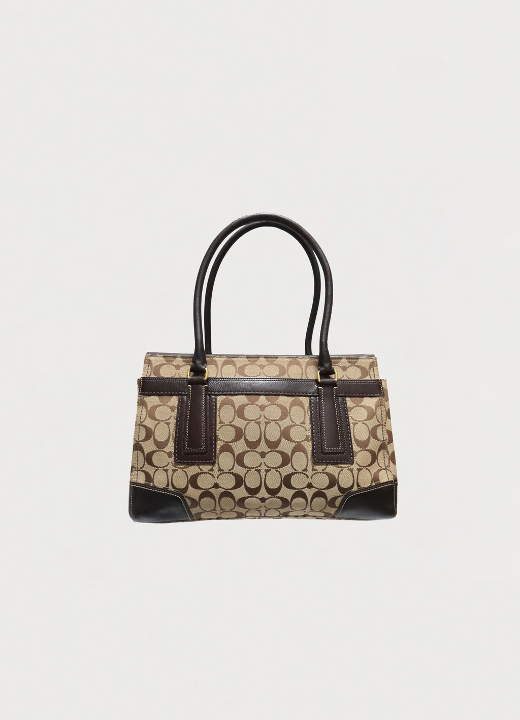 MADELINE TURNLOCK SIGNATURE SATCHEL SHOULDER BAG