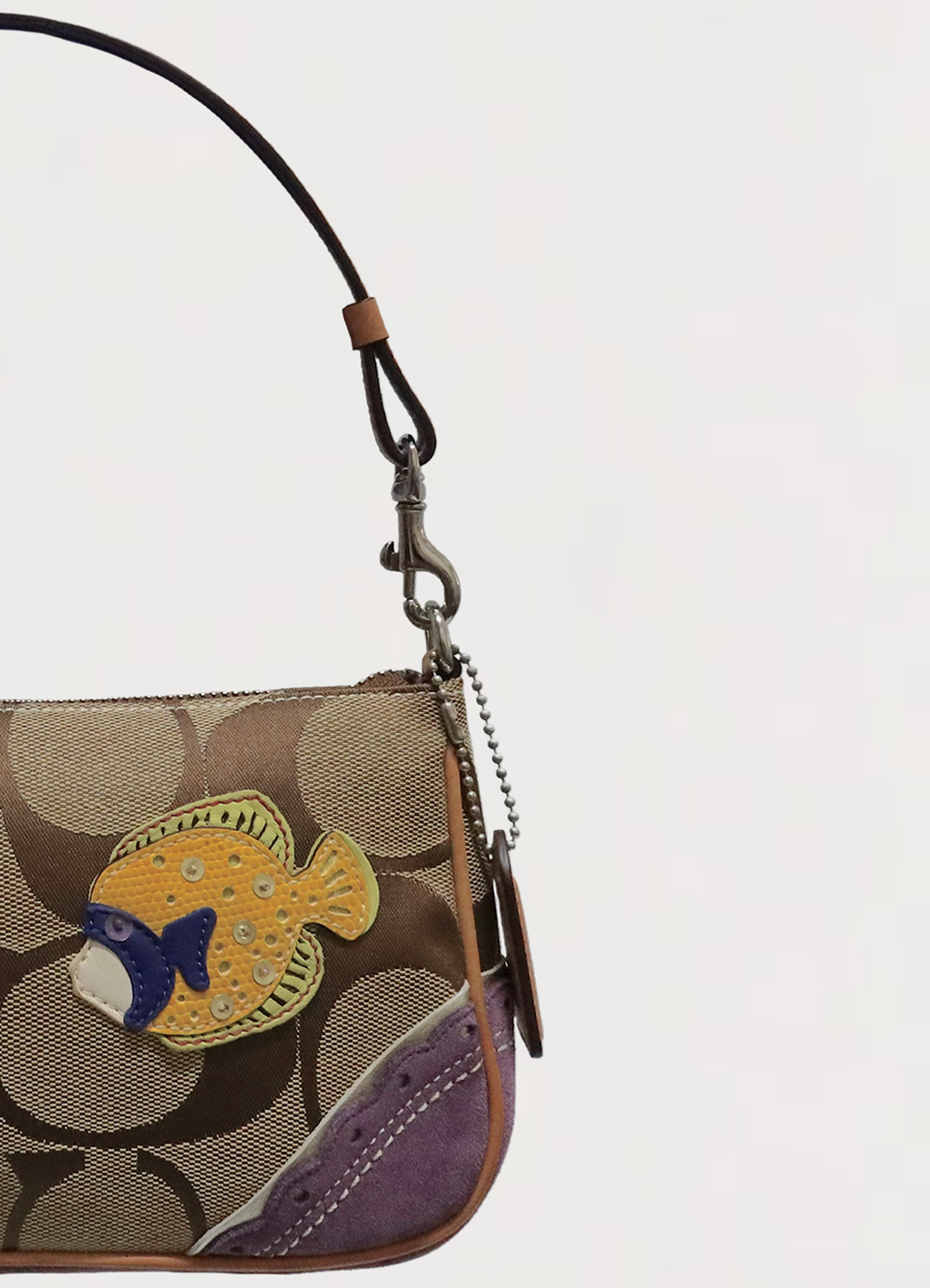 TROPICAL FISH/CORAL DEMI POCHETTE BAG