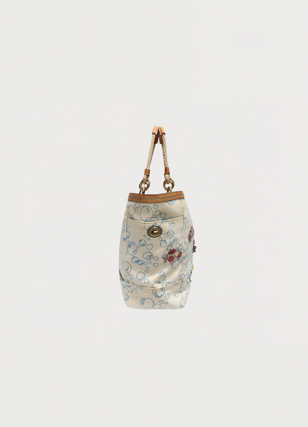 LIMITED EDITION RESORT BUBBLE FISH CORAL TOTE BAG