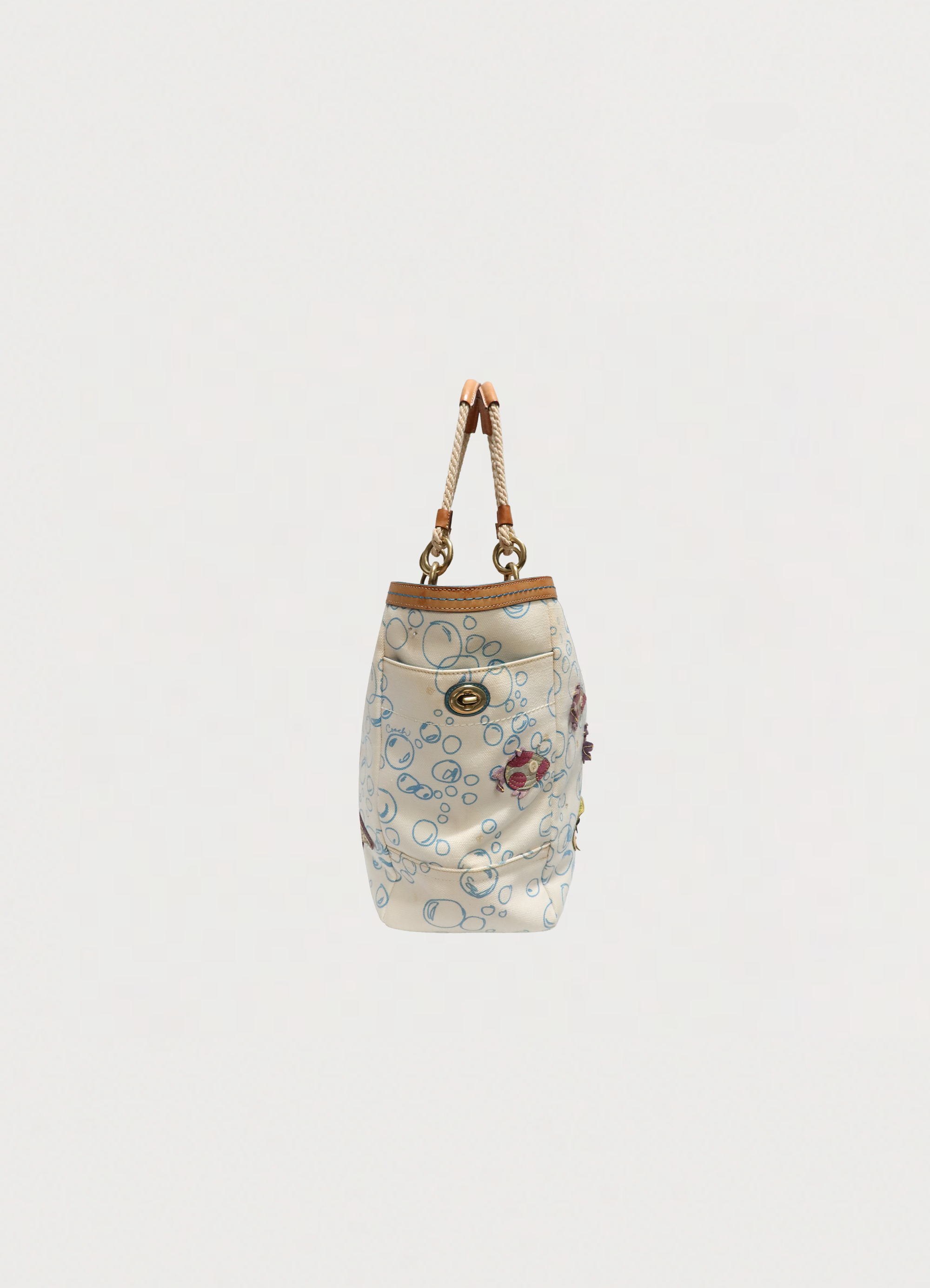 LIMITED EDITION RESORT BUBBLE FISH CORAL TOTE BAG