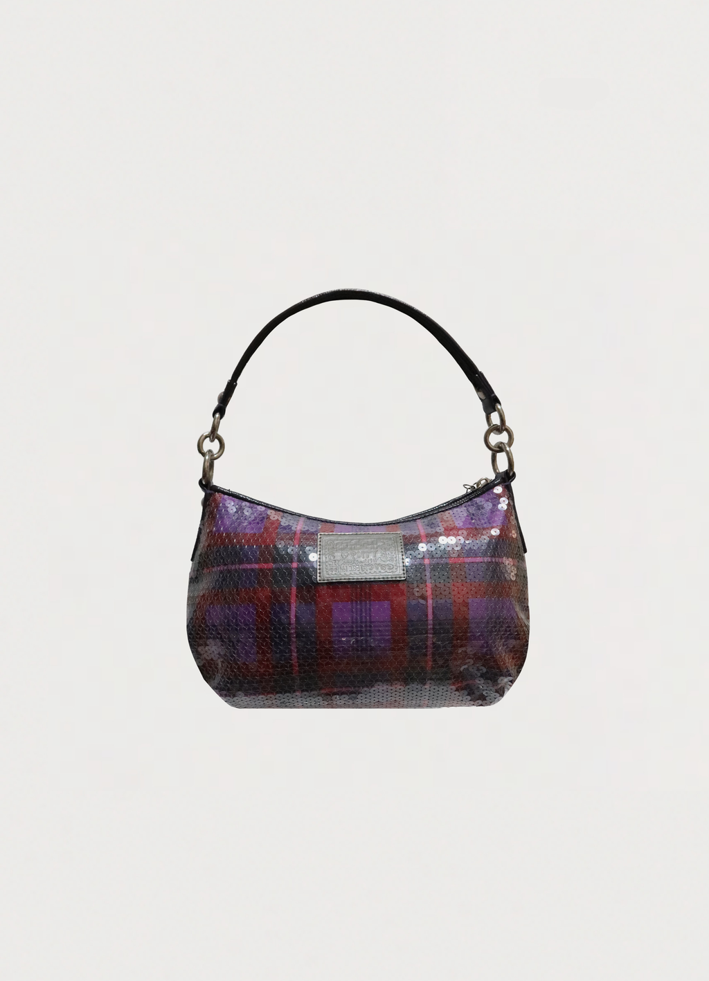POPPY GROOVY SEQUIN TARTAN SHOULDER BAG