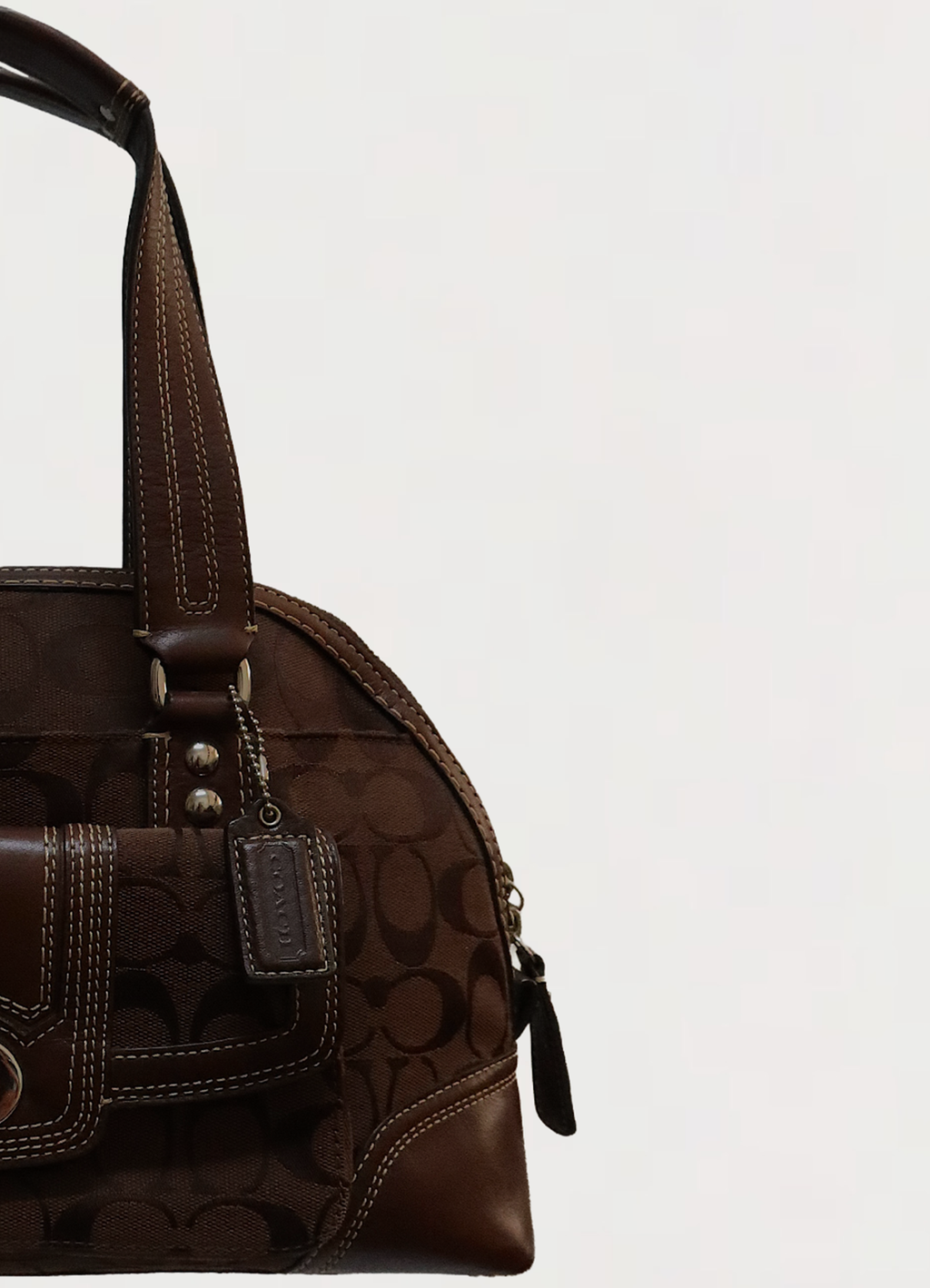 HAMPTONS SIGNATURE DOMED SATCHEL BAG