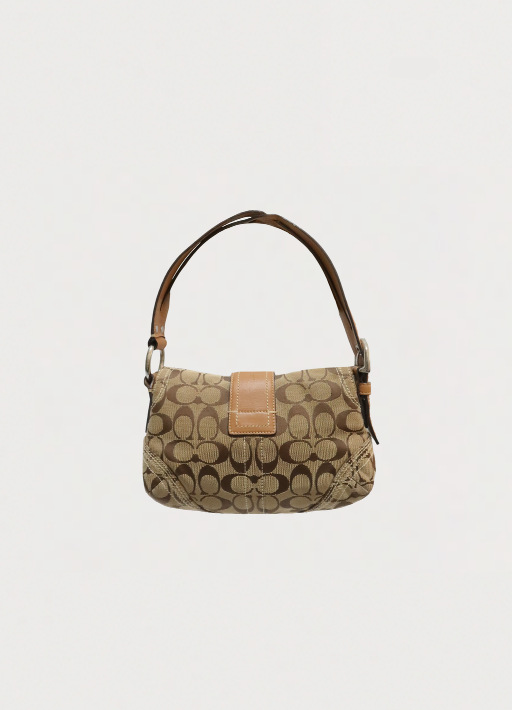 SIGNATURE SOHO BUCKLE FLAP SHOULDER BAG