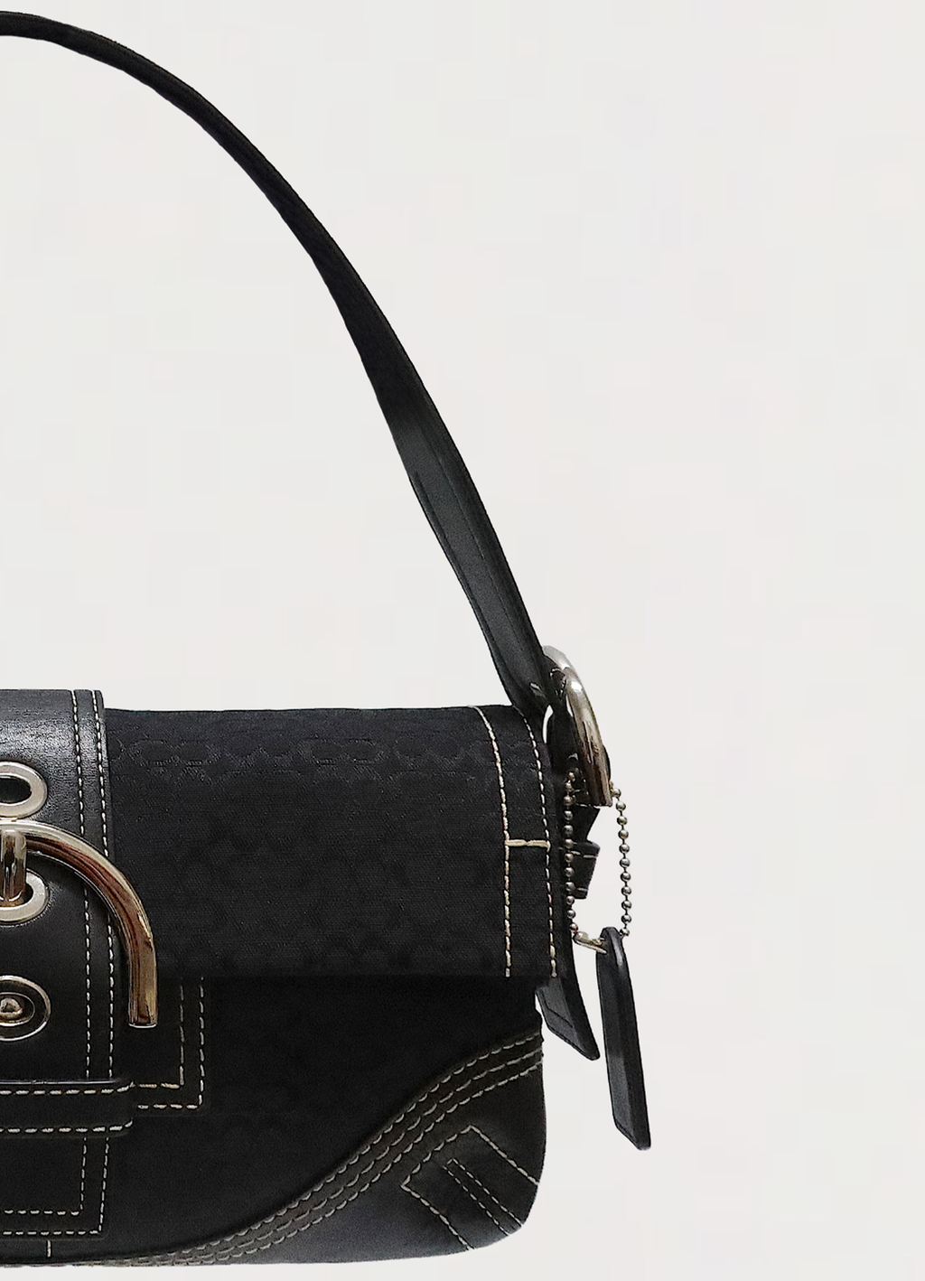 SOHO SIGNATURE MONOGRAM FLAP SHOULDER BAG