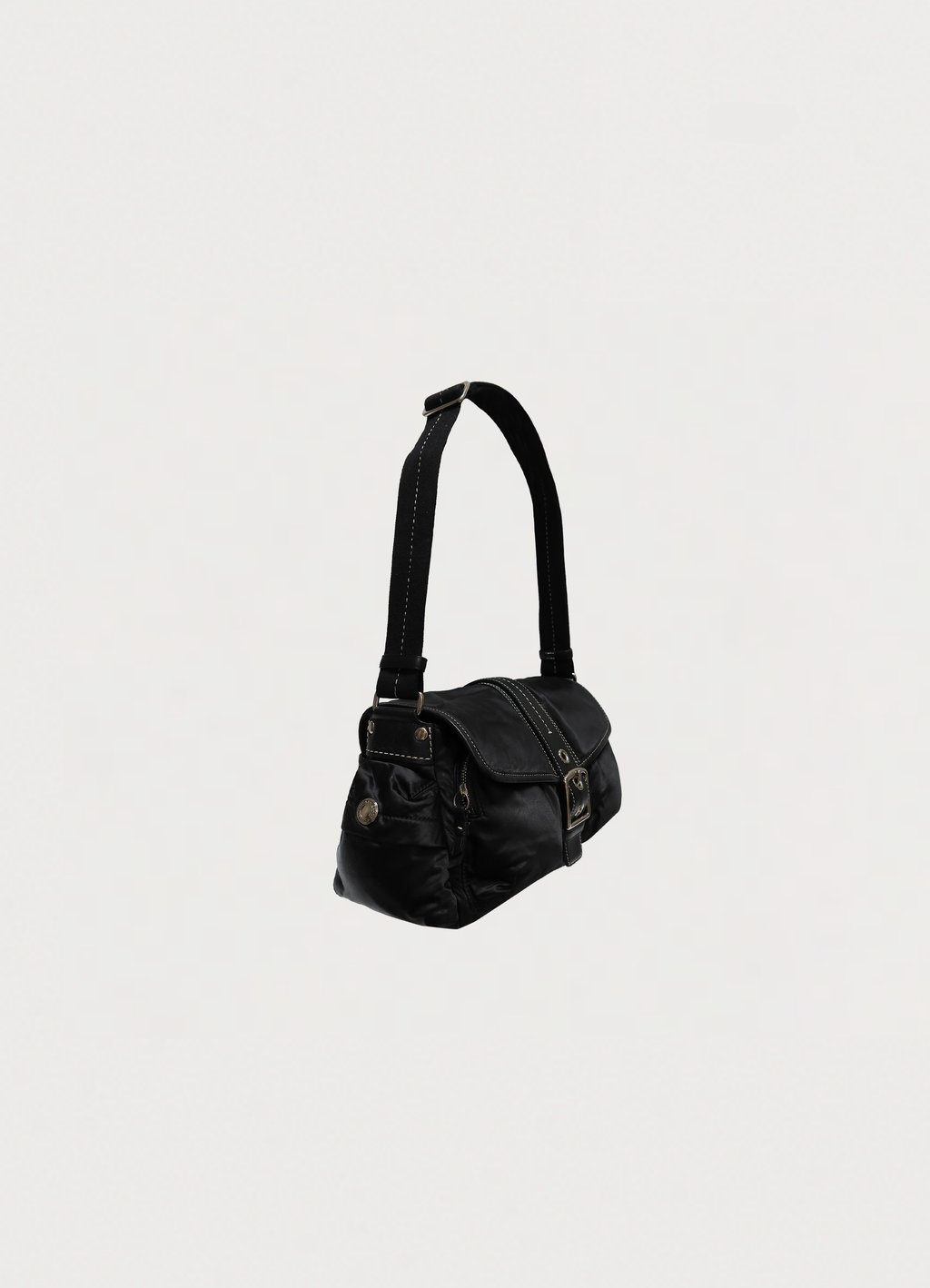 BUCKLE FLAP POCKET SATCHEL BAG