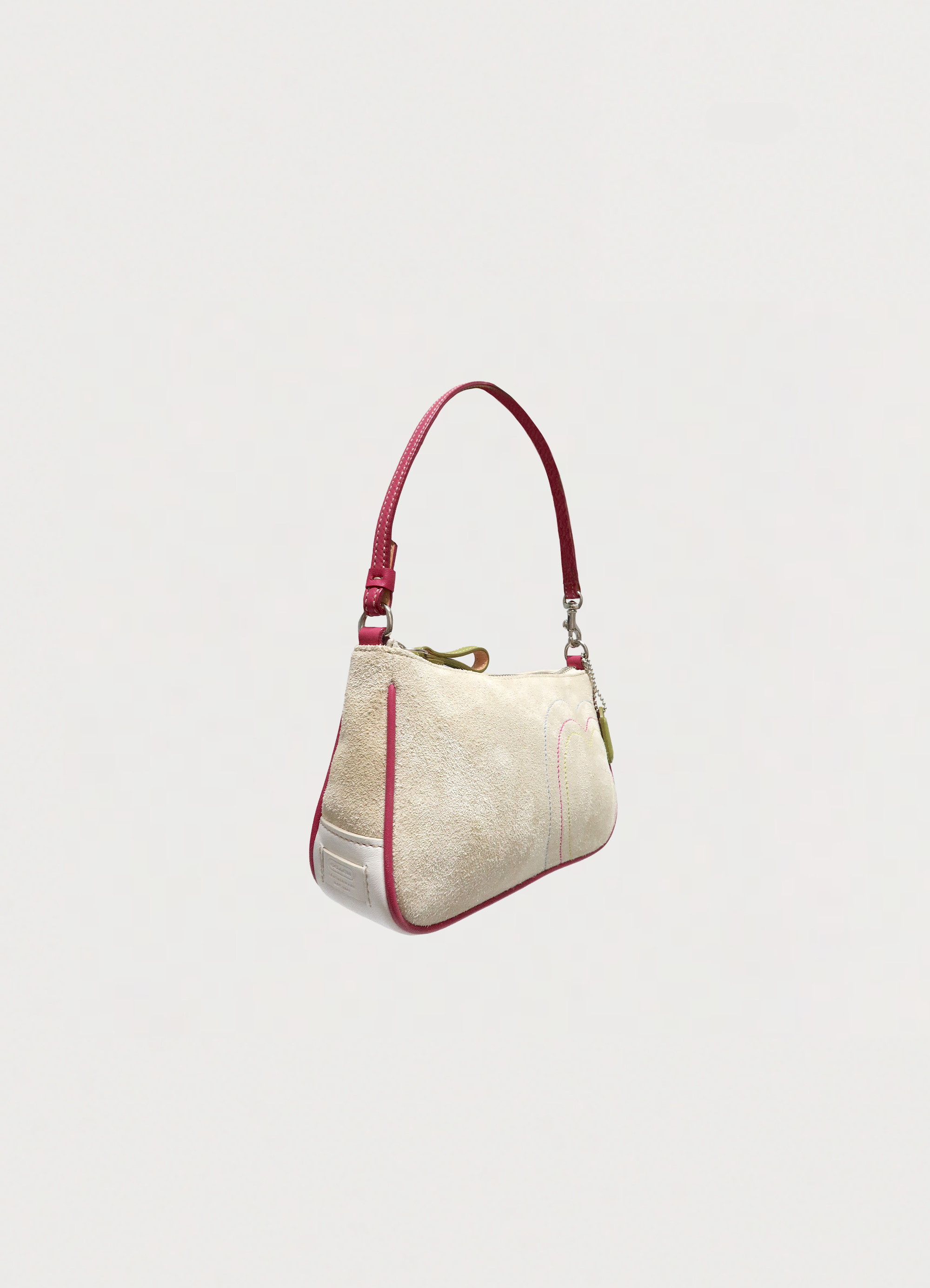 HEART SUEDE DEMI SHOULDER BAG