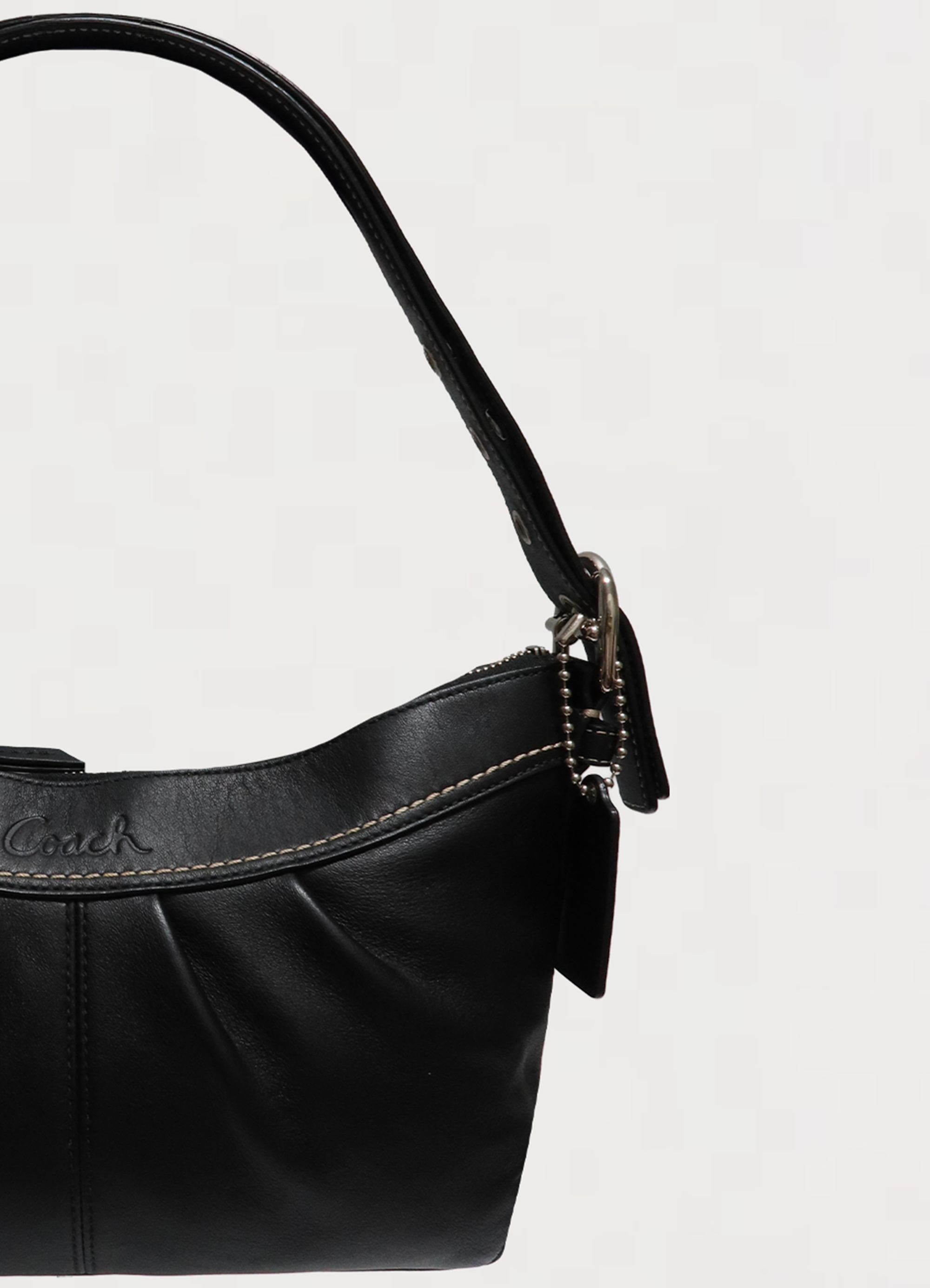 ASHLEY PLEATED LEATHER SHOULDER BAG