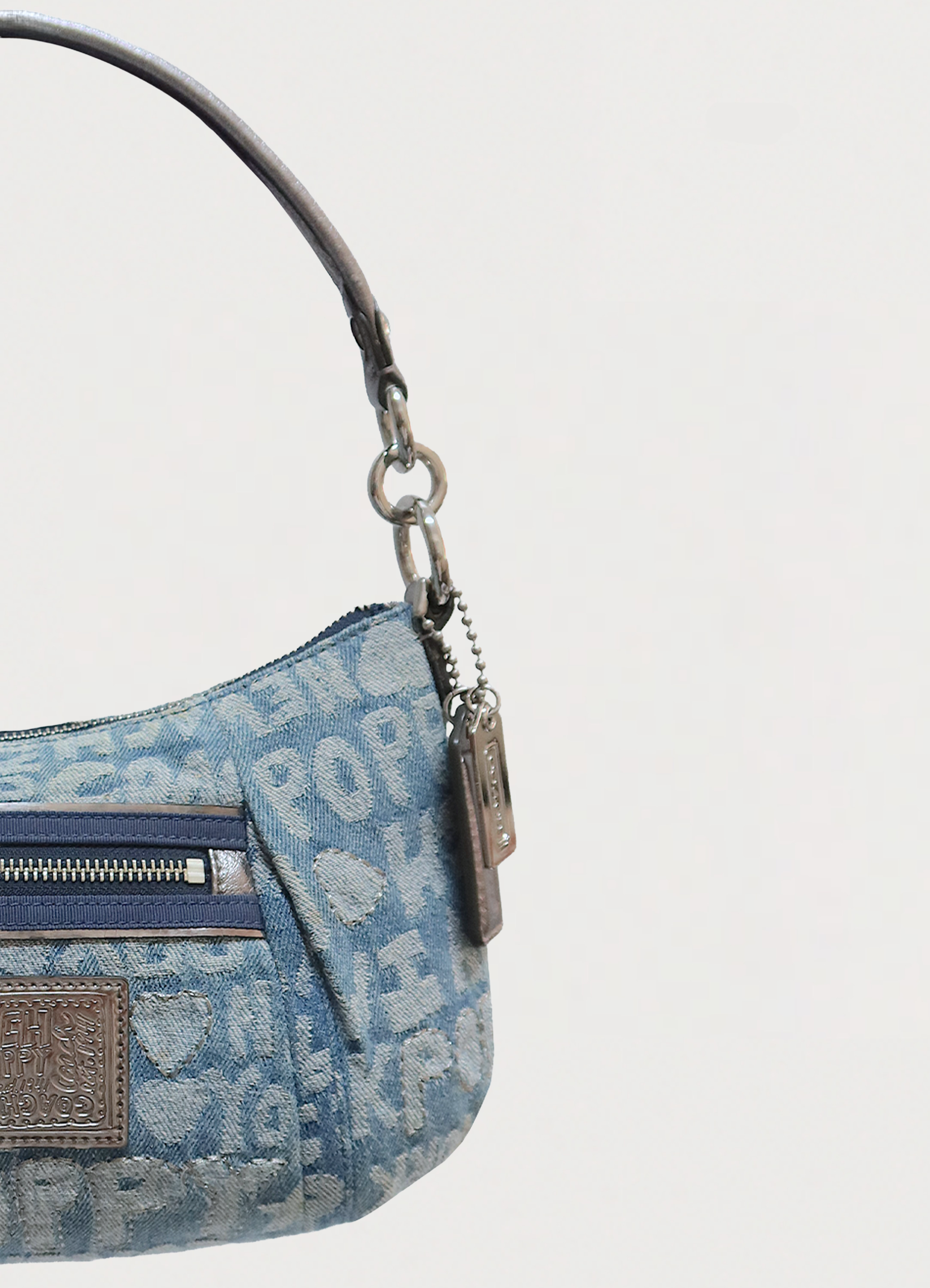 DENIM 2-WAY POPPY SHOULDER BAG