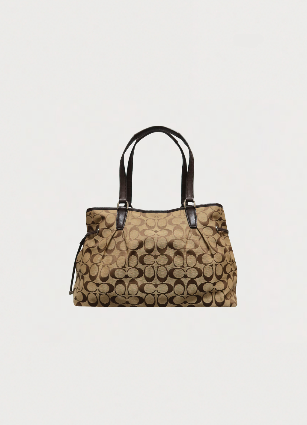 SIGNATURE STRIPE DRAWSTRING CARRYALL SHOULDER BAG