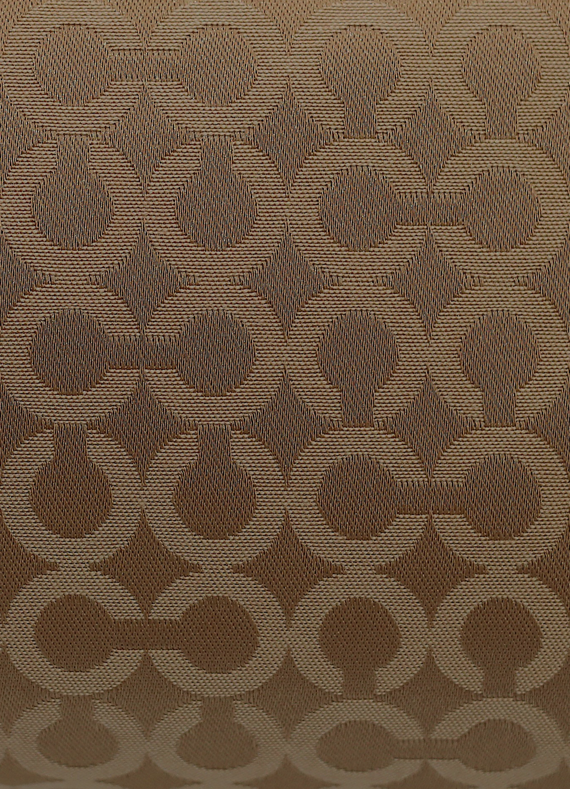 Vintage coach purple mixed op art monogram pochette bag showing print