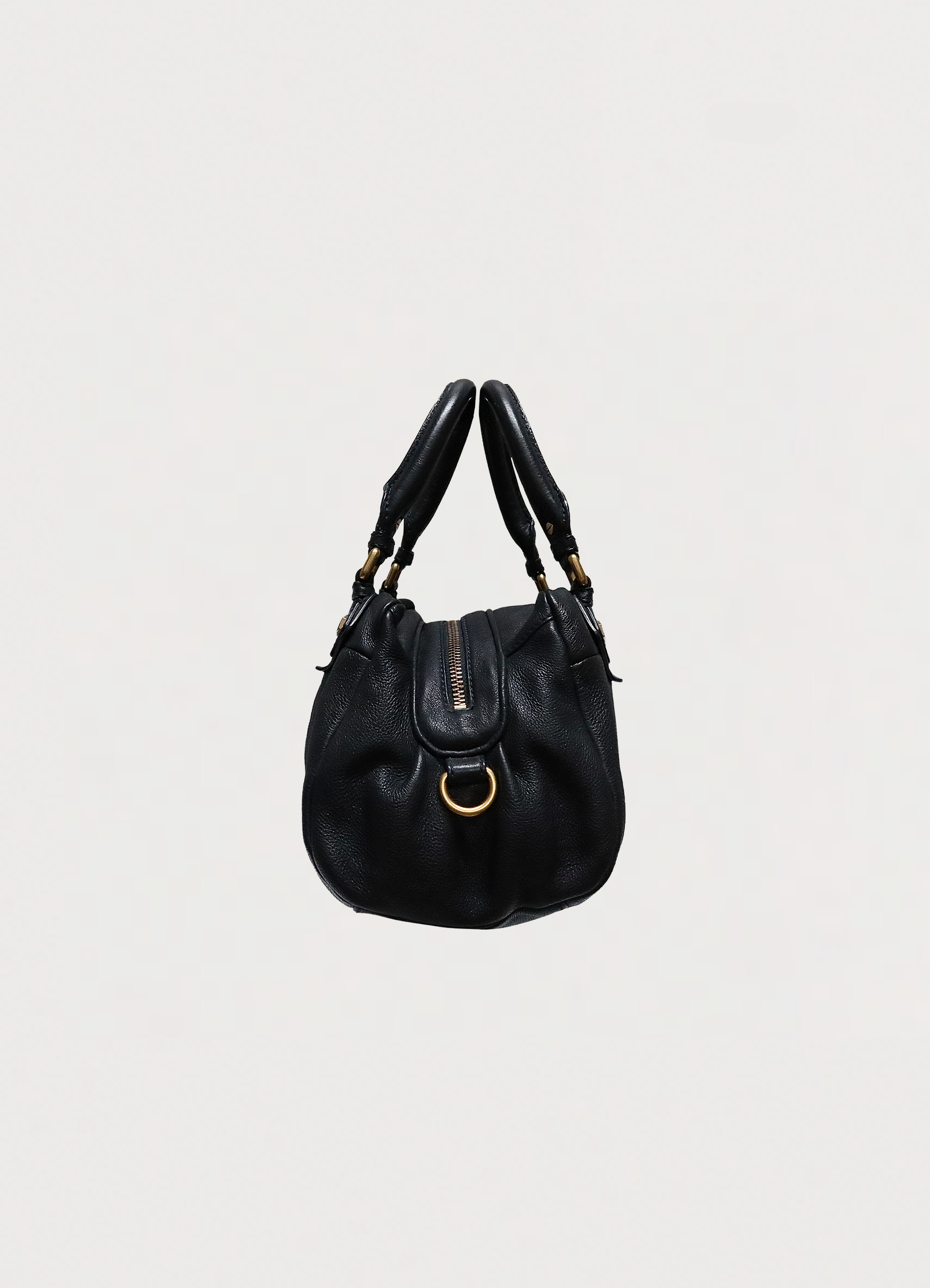 Vintage marc jacobs navy blue classic q baby groovee handbag showing right side