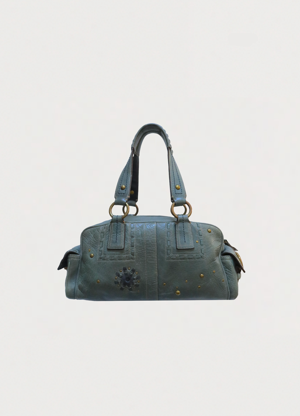 MIA STUDDED STARBURST SATCHEL SHOULDER BAG