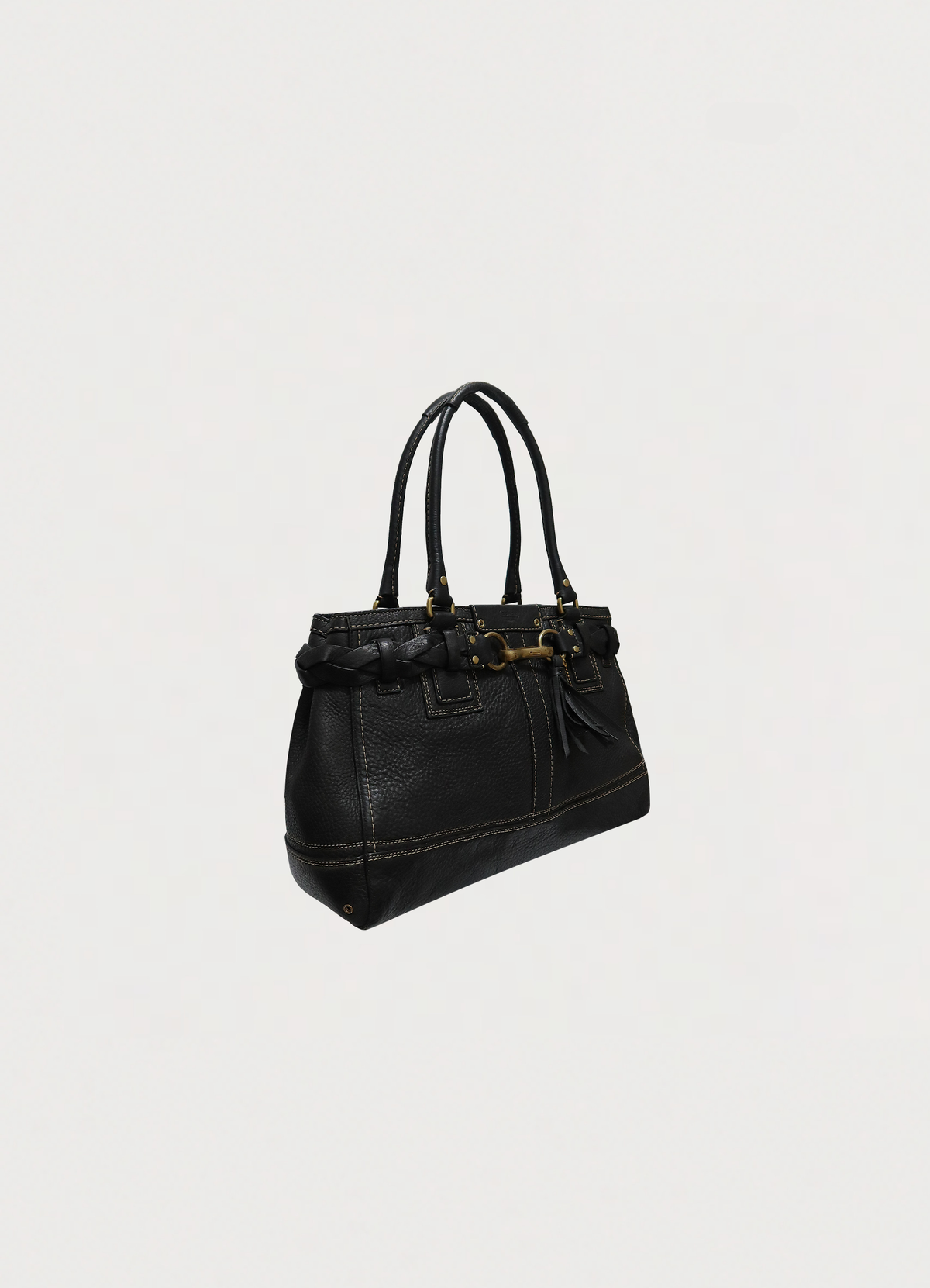 HAMPTONS PEBBLED LEATHER CARRYALL SATCHEL