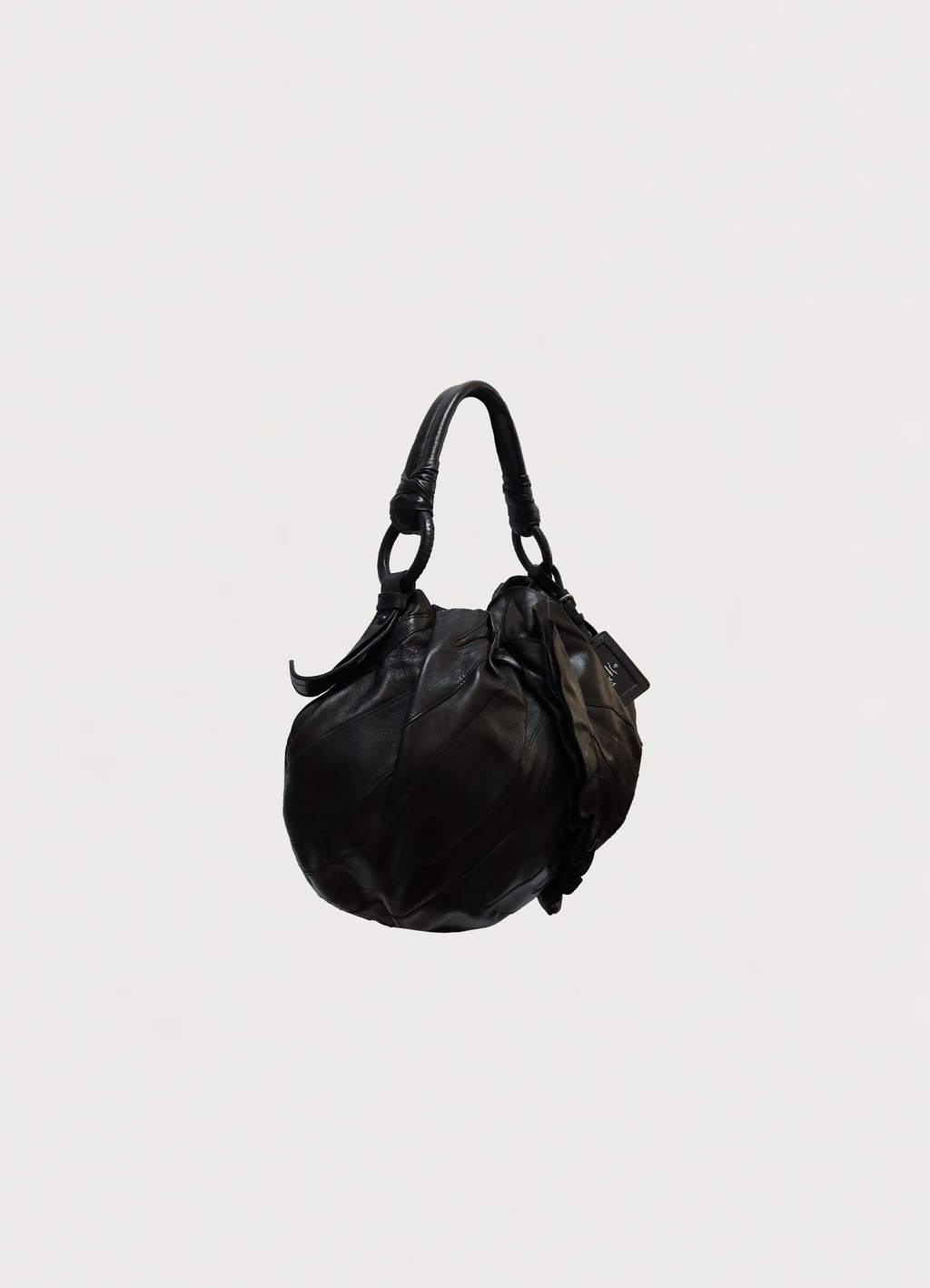VITELLINO MORDO RUFFLE SHOULDER BAG