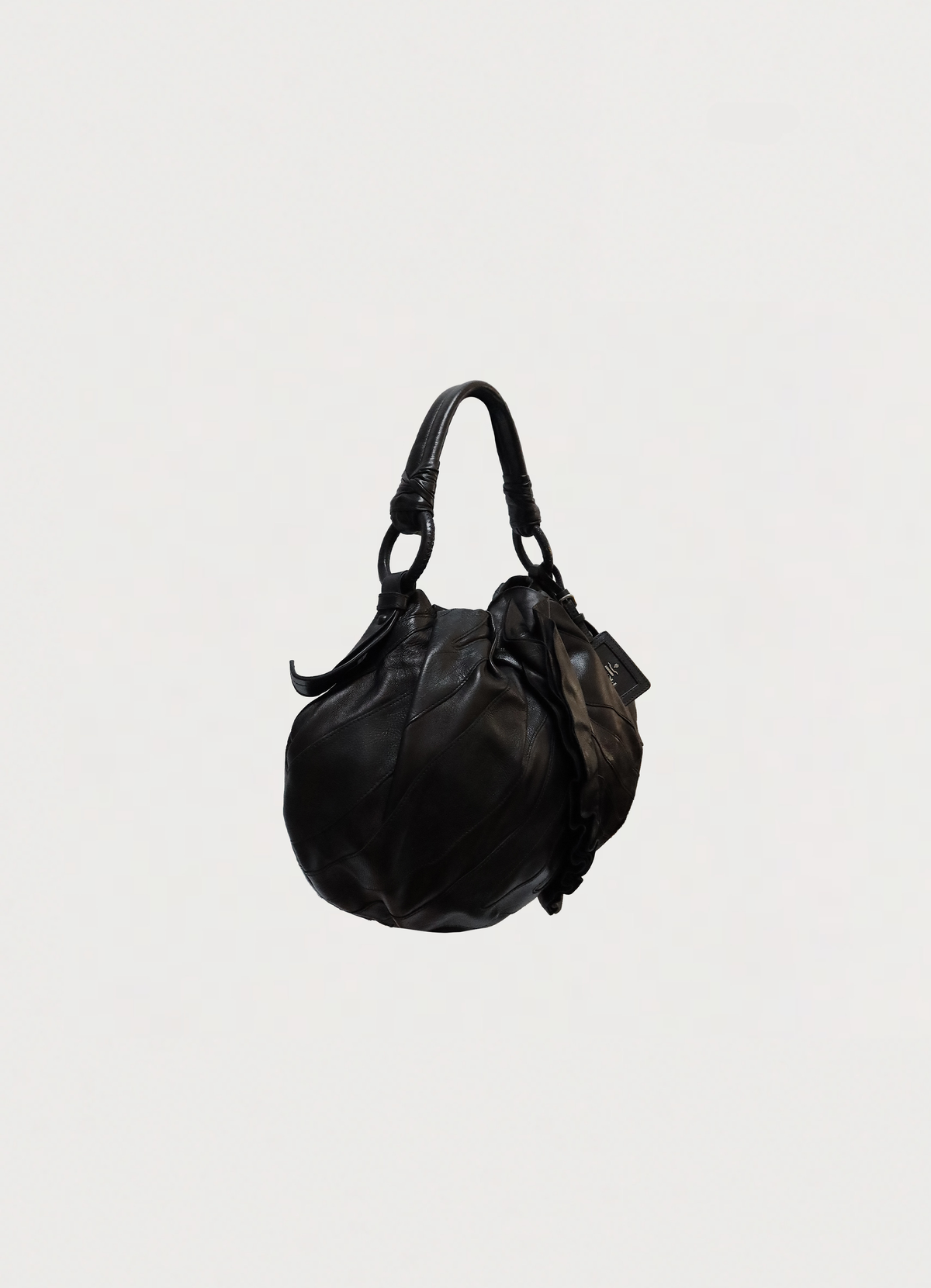VITELLINO MORDO RUFFLE SHOULDER BAG