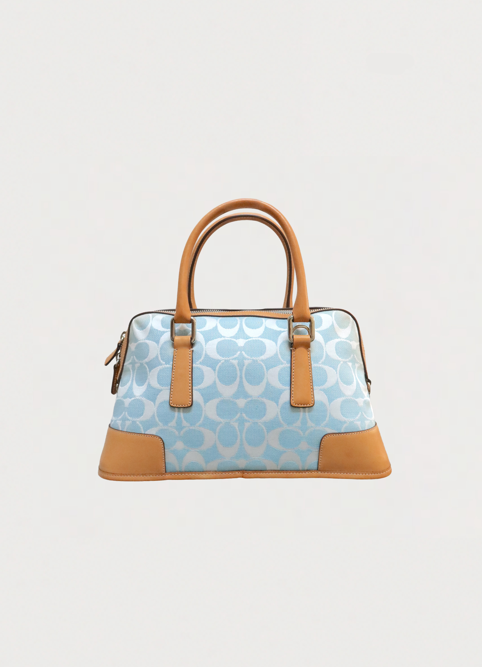 SIGNATURE CANVAS SATCHEL HANDBAG