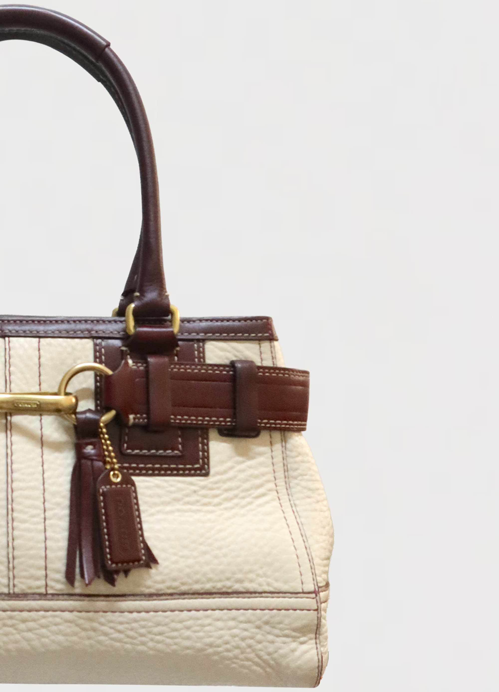 HAMPTONS LEATHER SATCHEL SHOULDER BAG