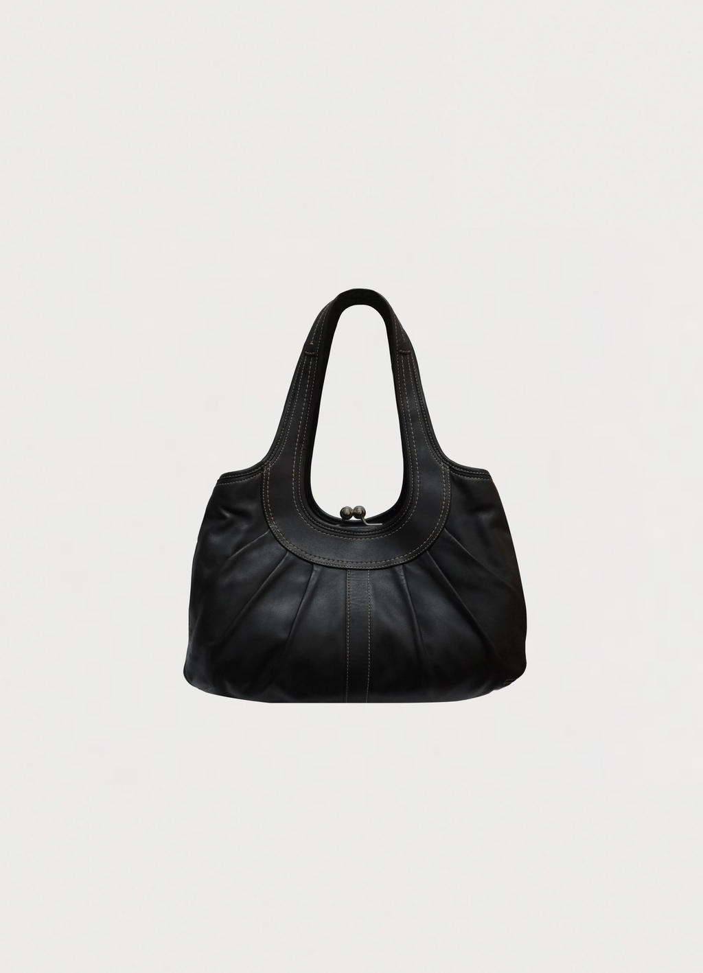 ERGO PLEATED FRAME SATCHEL BAG
