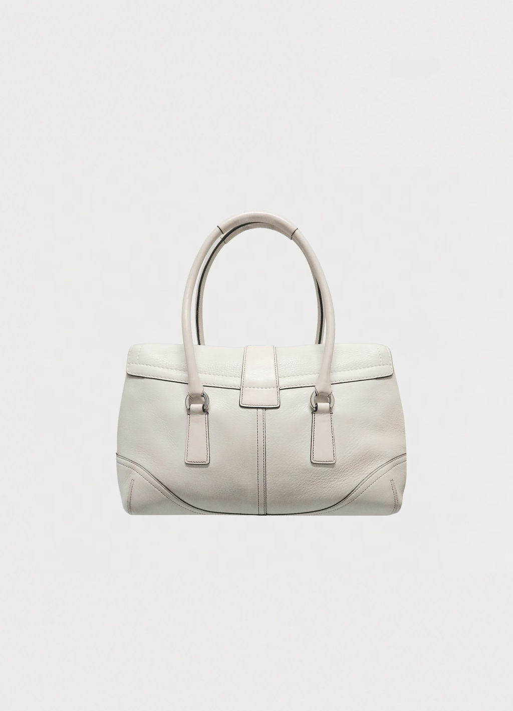 HAMPTONS SOHO FLAP LEATHER SATCHEL BAG