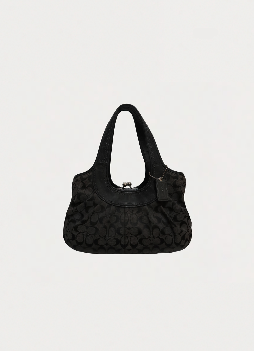 ERGO KISSLOCK PLEATED FRAMED SATCHEL SHOULDER BAG