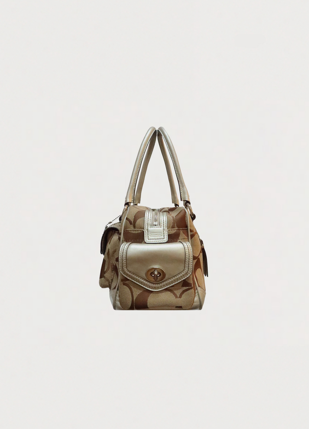 SIGNATURE GALLERY POCKET SATCHEL SHOULDER BAG