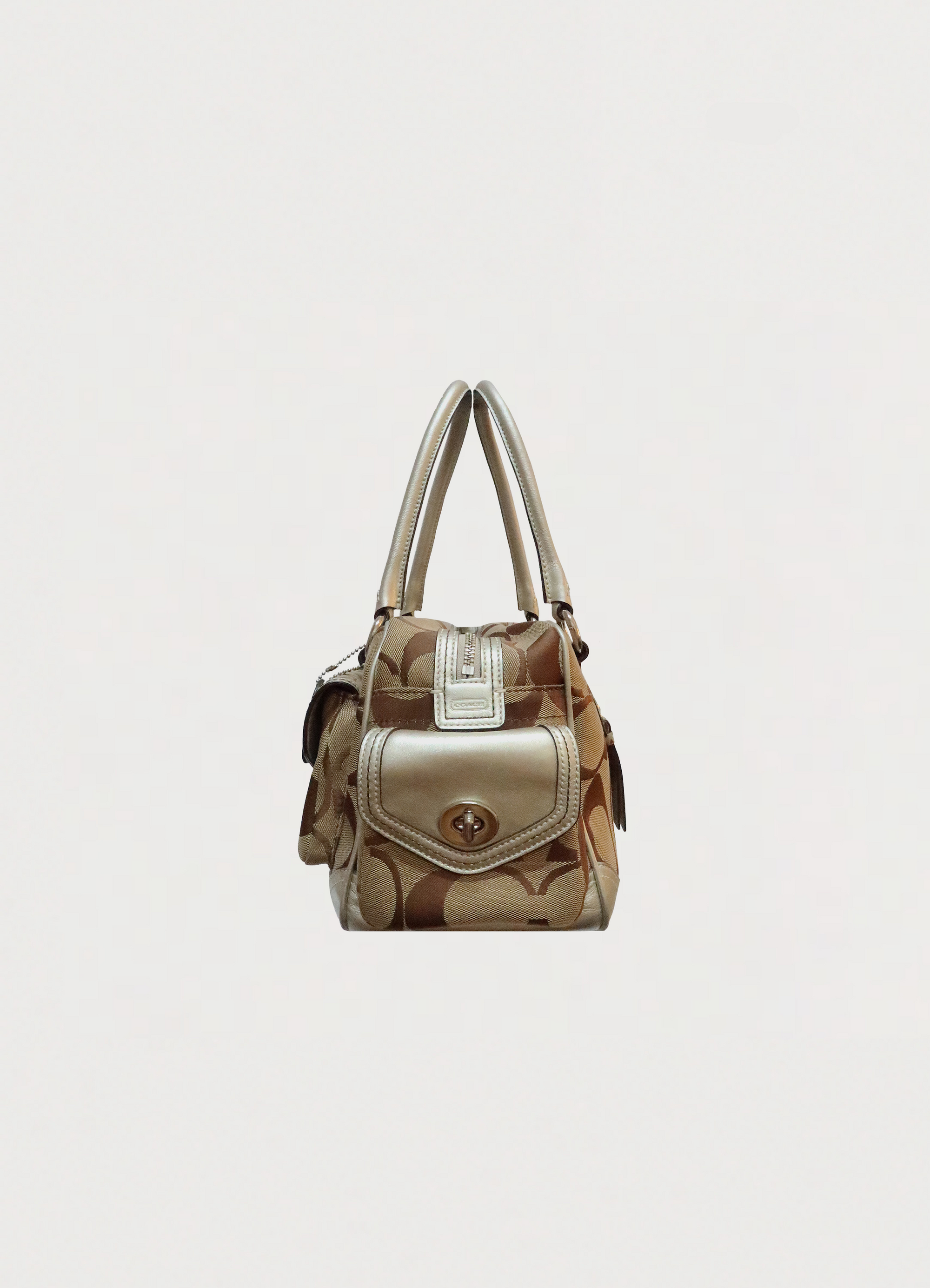 SIGNATURE GALLERY POCKET SATCHEL SHOULDER BAG