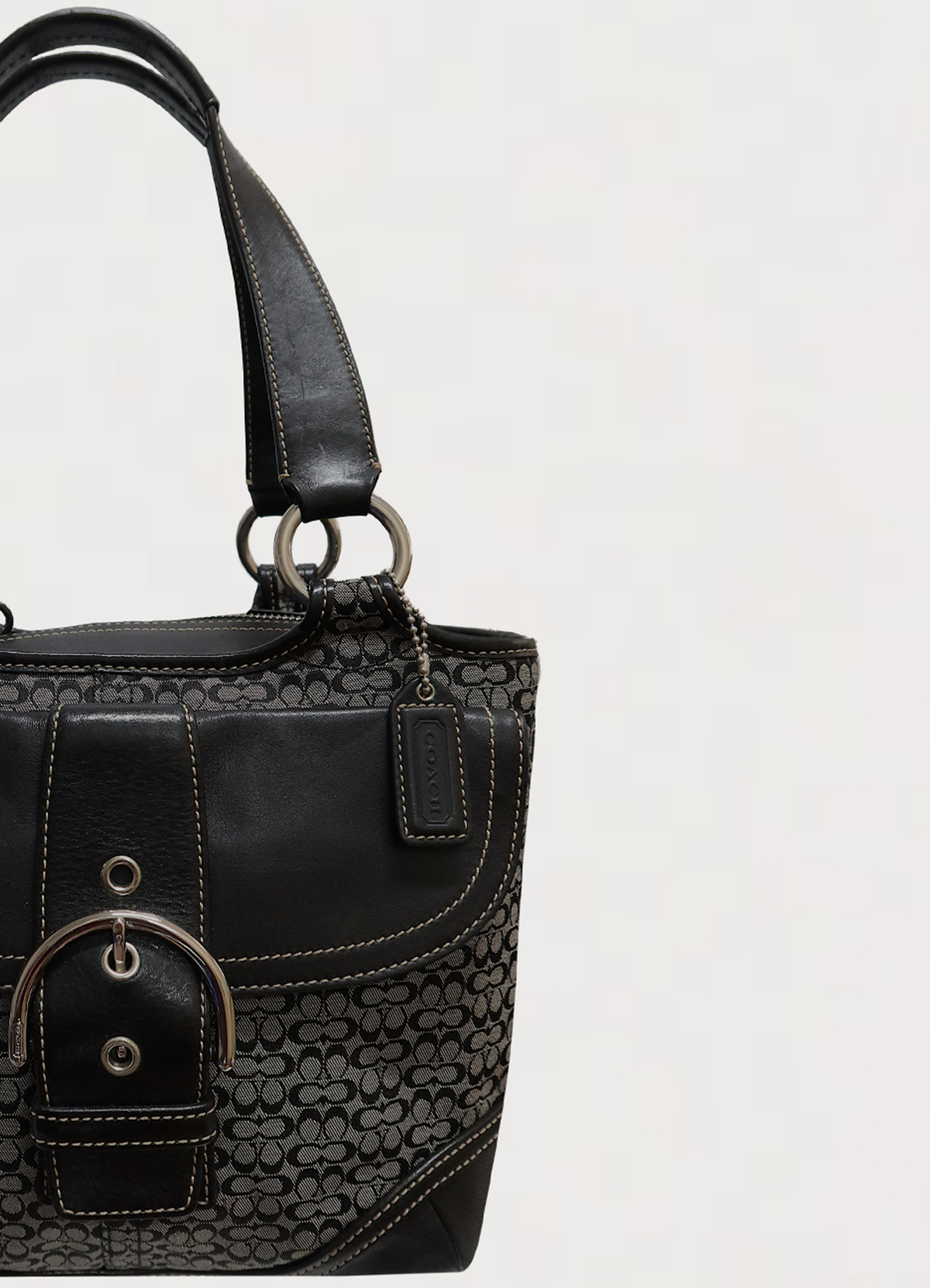 SOHO SIGNATURE FLAP TOTE BAG