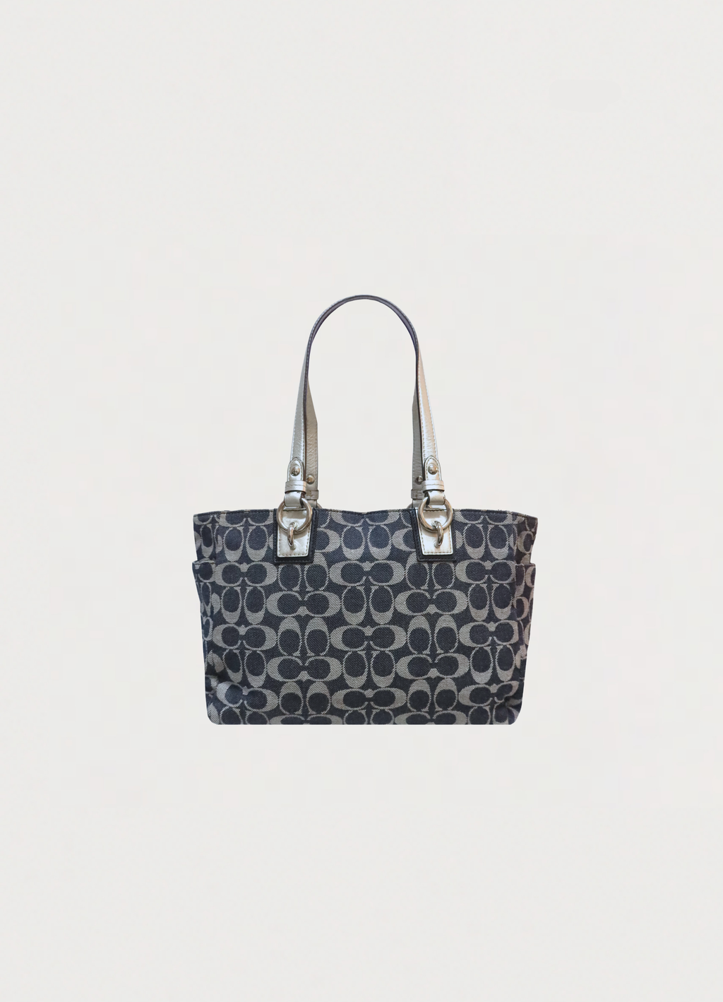 SIGNATURE DENIM PATCHWORK TOTE BAG