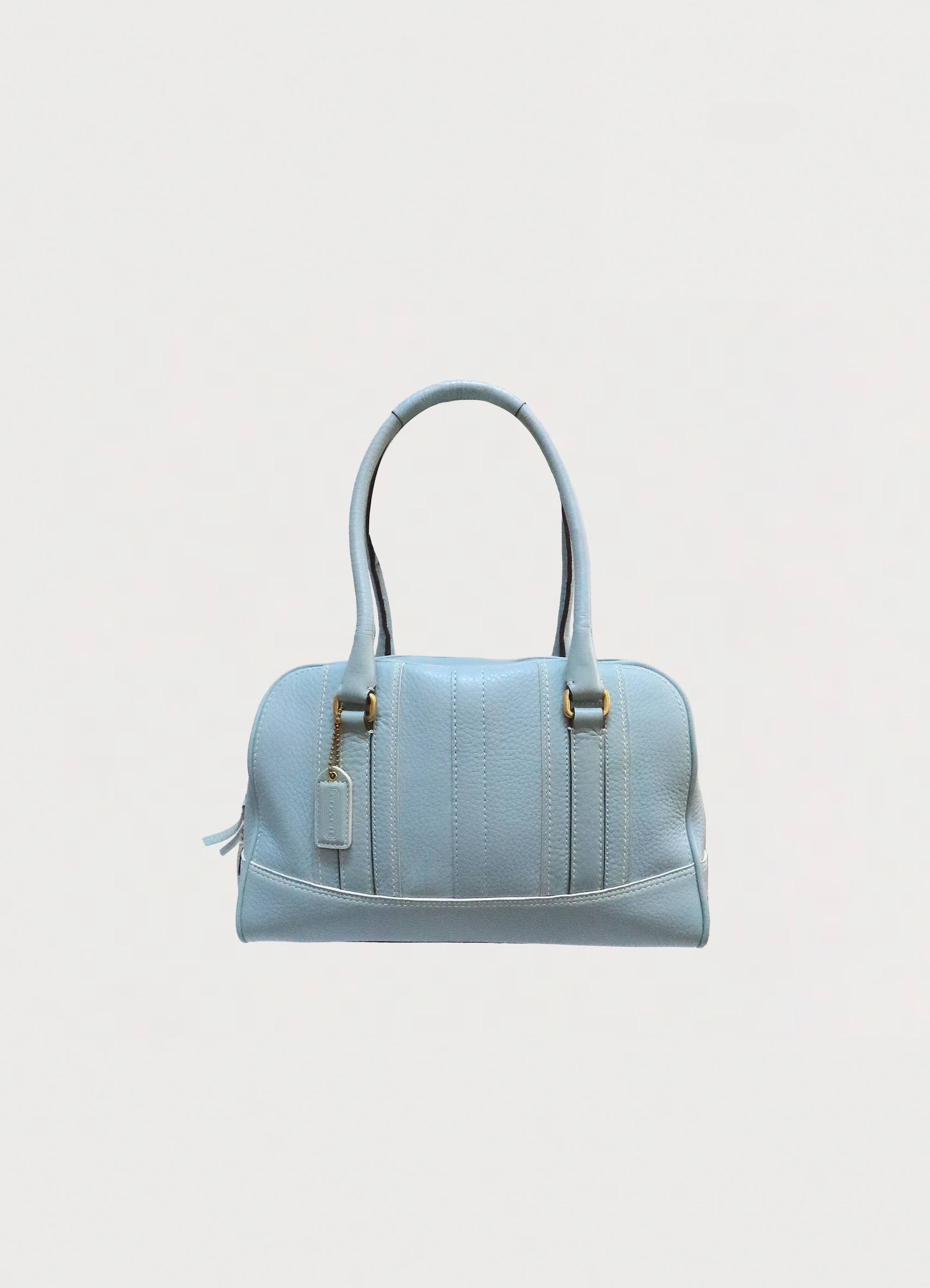 HAMPTONS PEBBLED LEATHER SATCHEL BAG