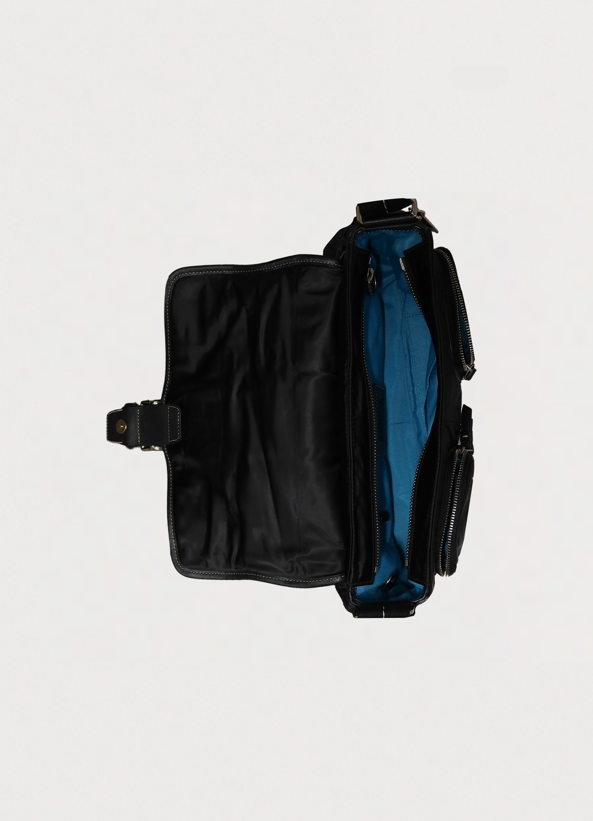 BUCKLE FLAP POCKET SATCHEL BAG