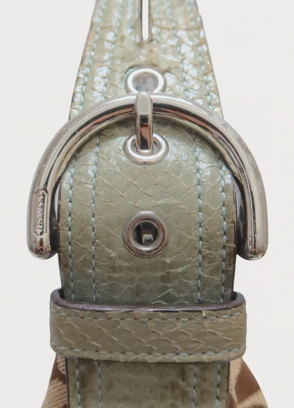PATCHWORK PYTHON HOBO SHOULDER BAG