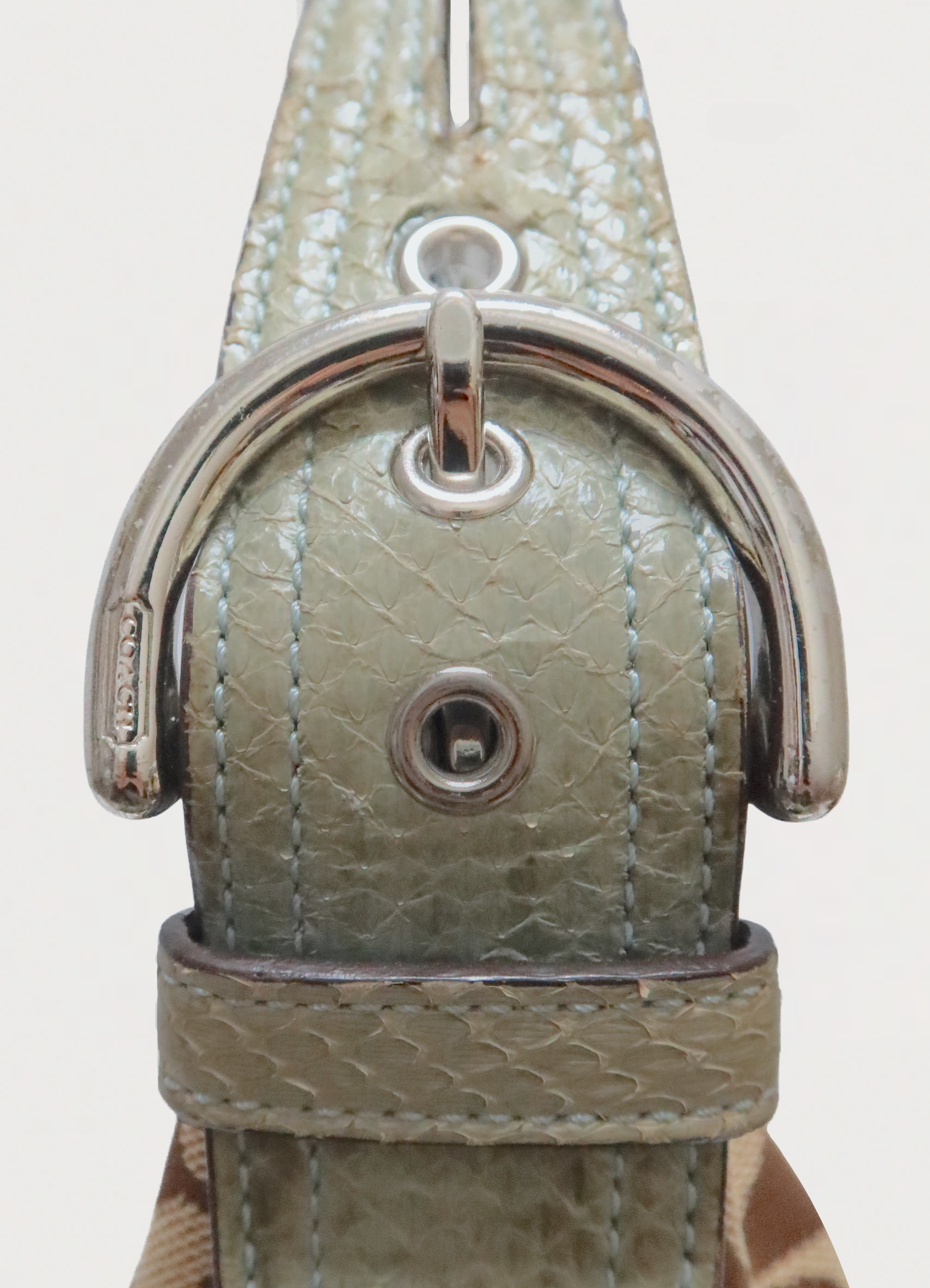 PATCHWORK PYTHON HOBO SHOULDER BAG
