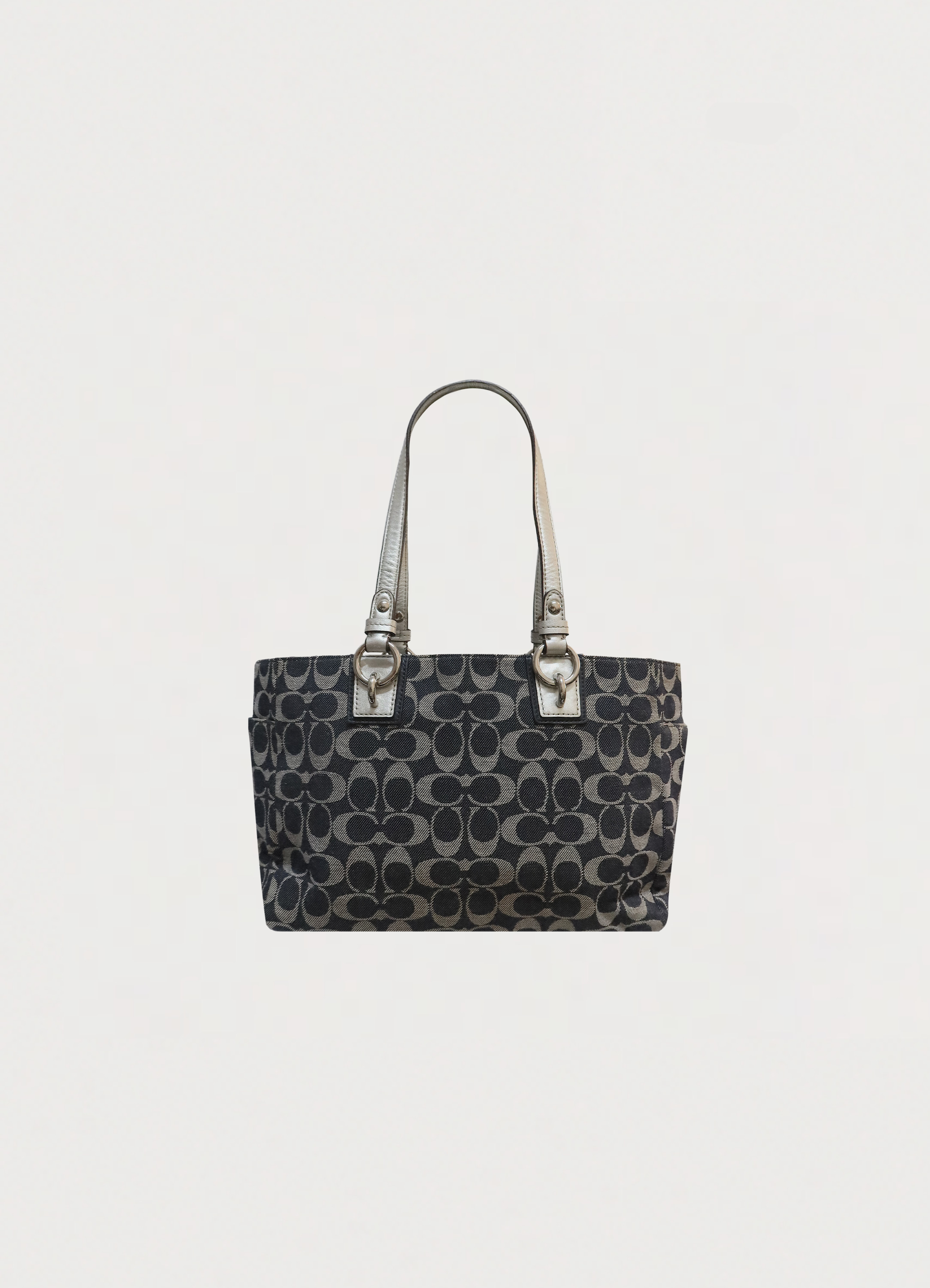 SIGNATURE DENIM PATCHWORK TOTE BAG