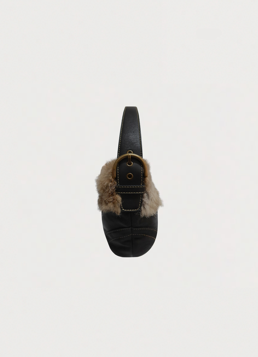PARKA SOHO RABBIT FUR TRIM HOBO BAG