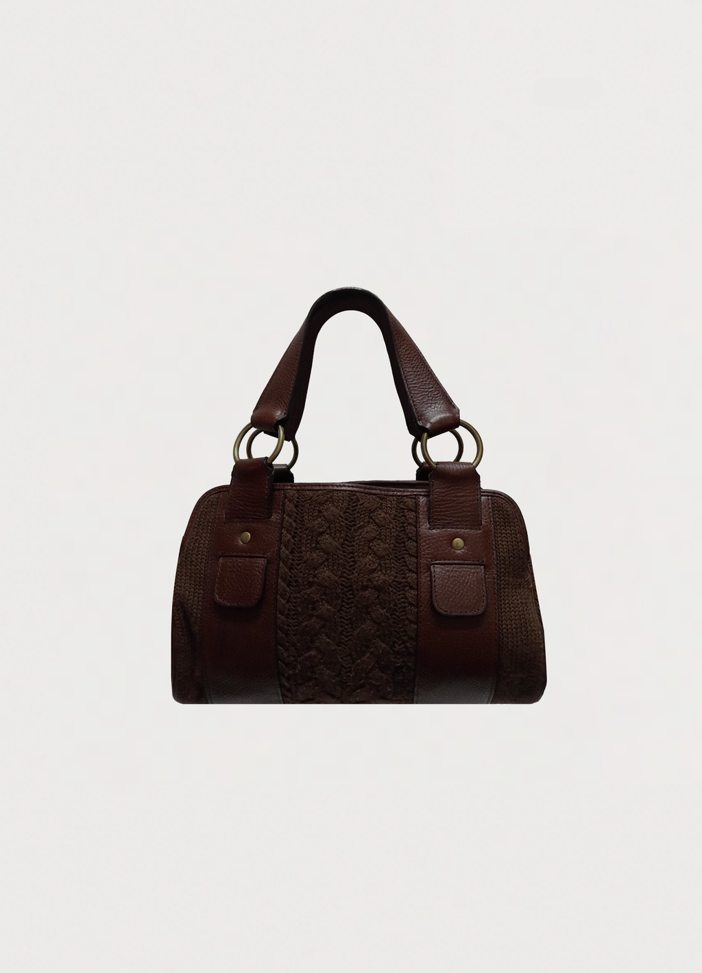 CABLE KNIT SHOULDER BAG