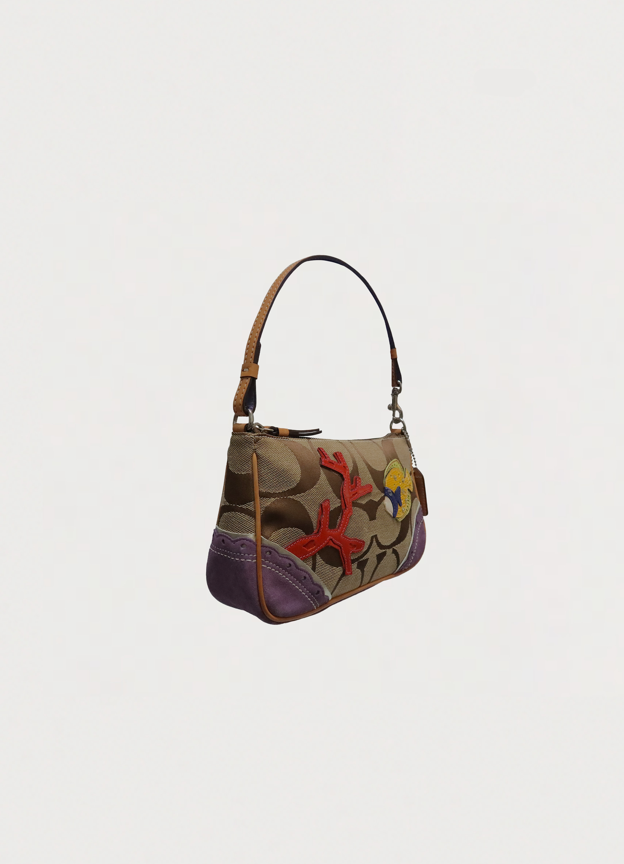 TROPICAL FISH/CORAL DEMI POCHETTE BAG