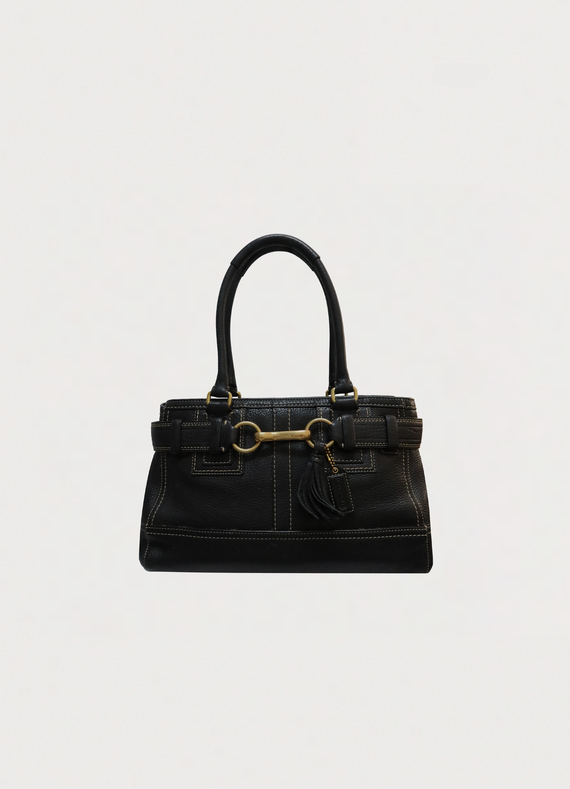 HAMPTONS LEATHER CARRYALL SATCHEL BAG