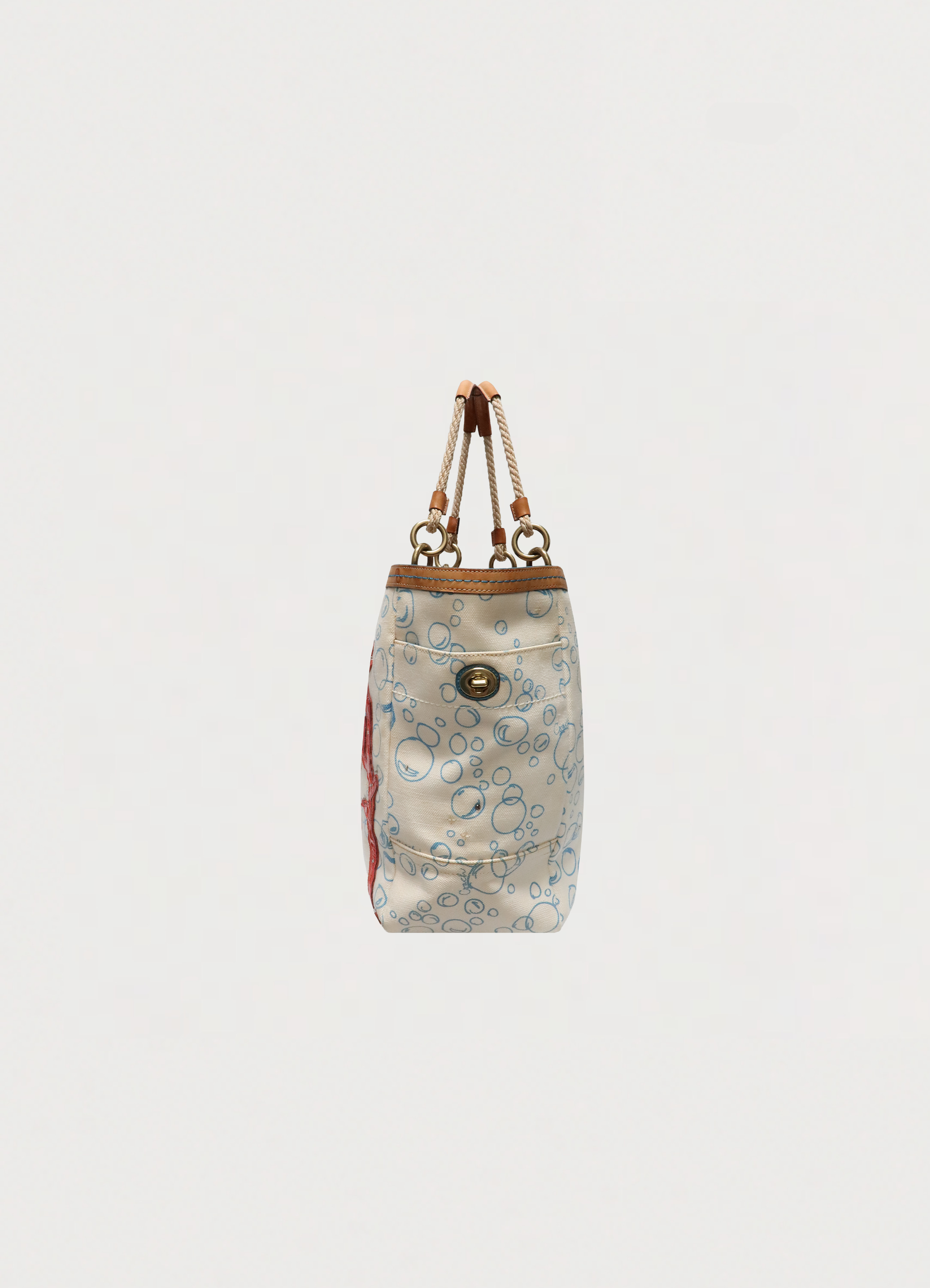LIMITED EDITION RESORT BUBBLE FISH CORAL TOTE BAG