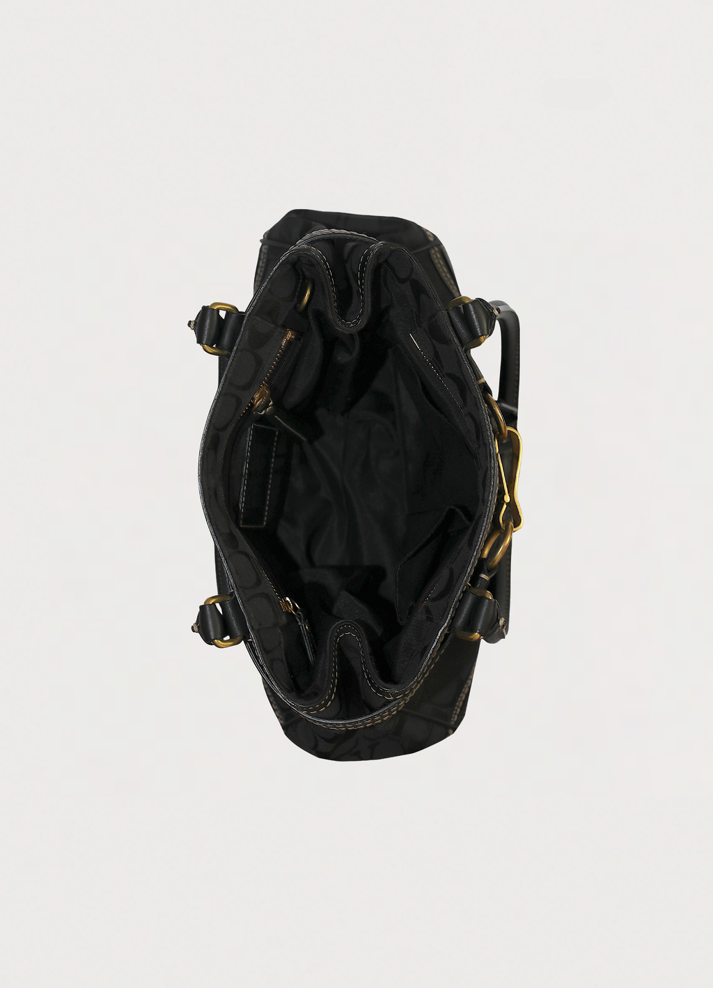 HAMPTONS MONOGRAM CARRYALL SATCHEL BAG