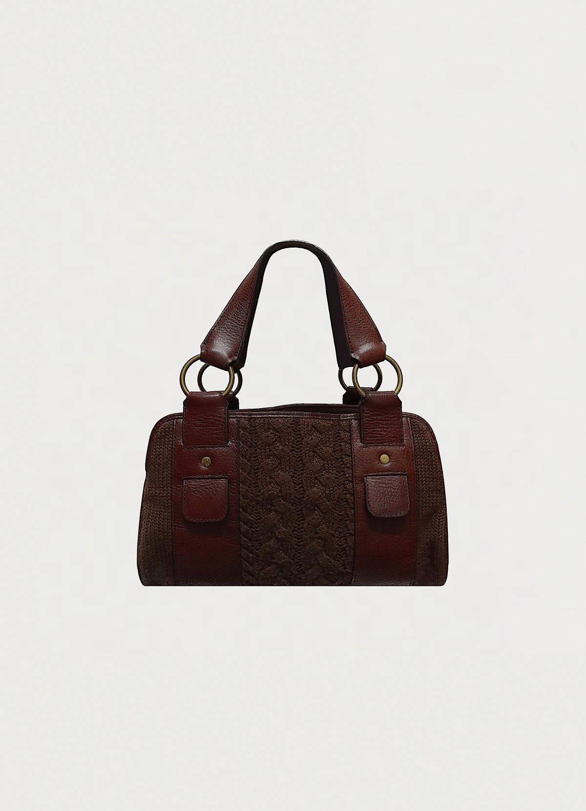 CABLE KNIT SHOULDER BAG