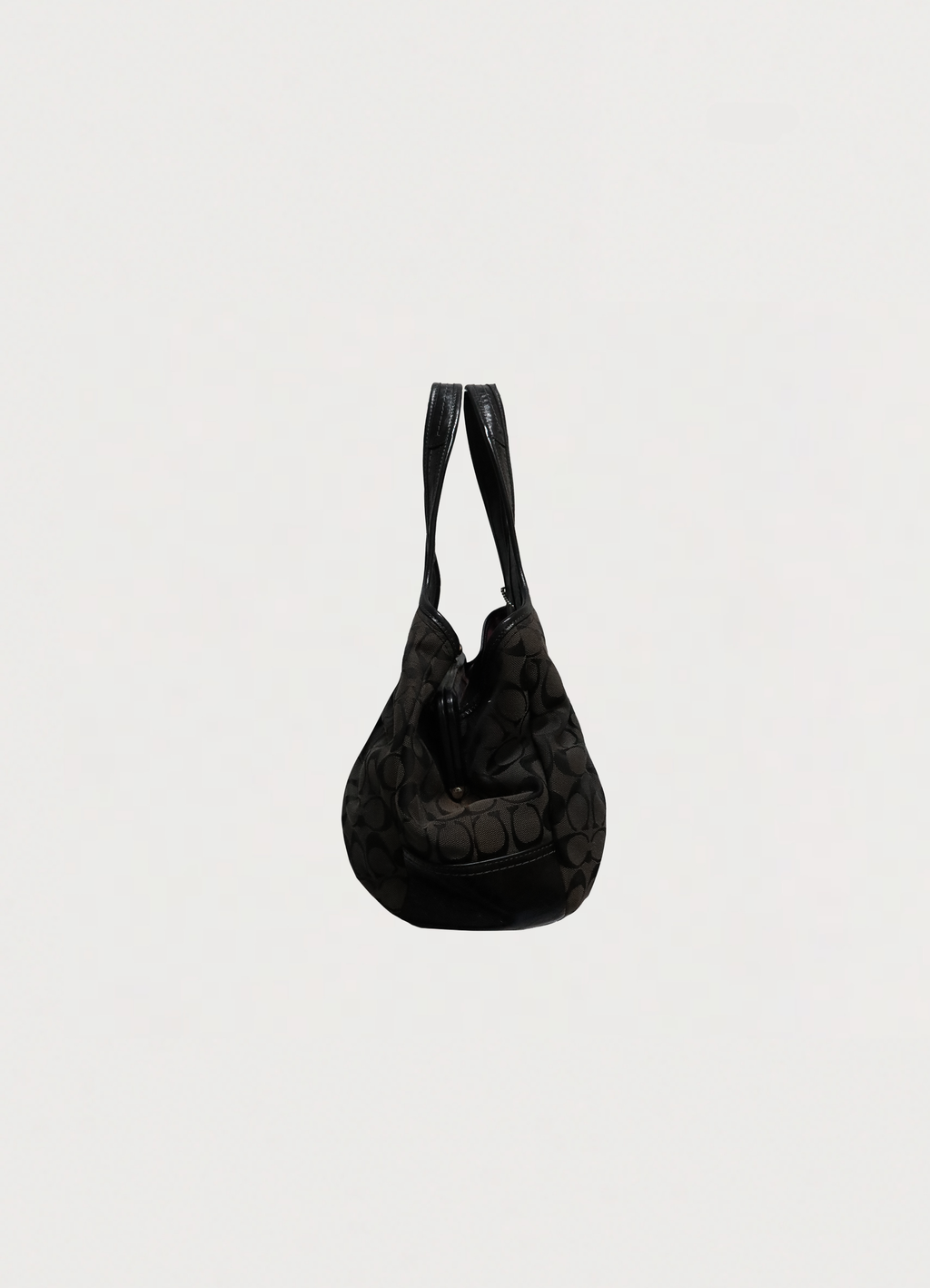 ERGO KISSLOCK PLEATED FRAMED SATCHEL SHOULDER BAG