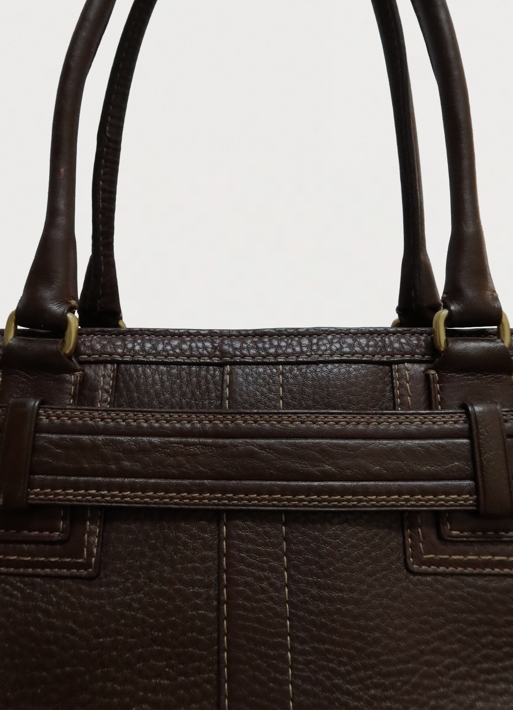HAMPTONS PEBBLED LEATHER SATCHEL SHOULDER BAG