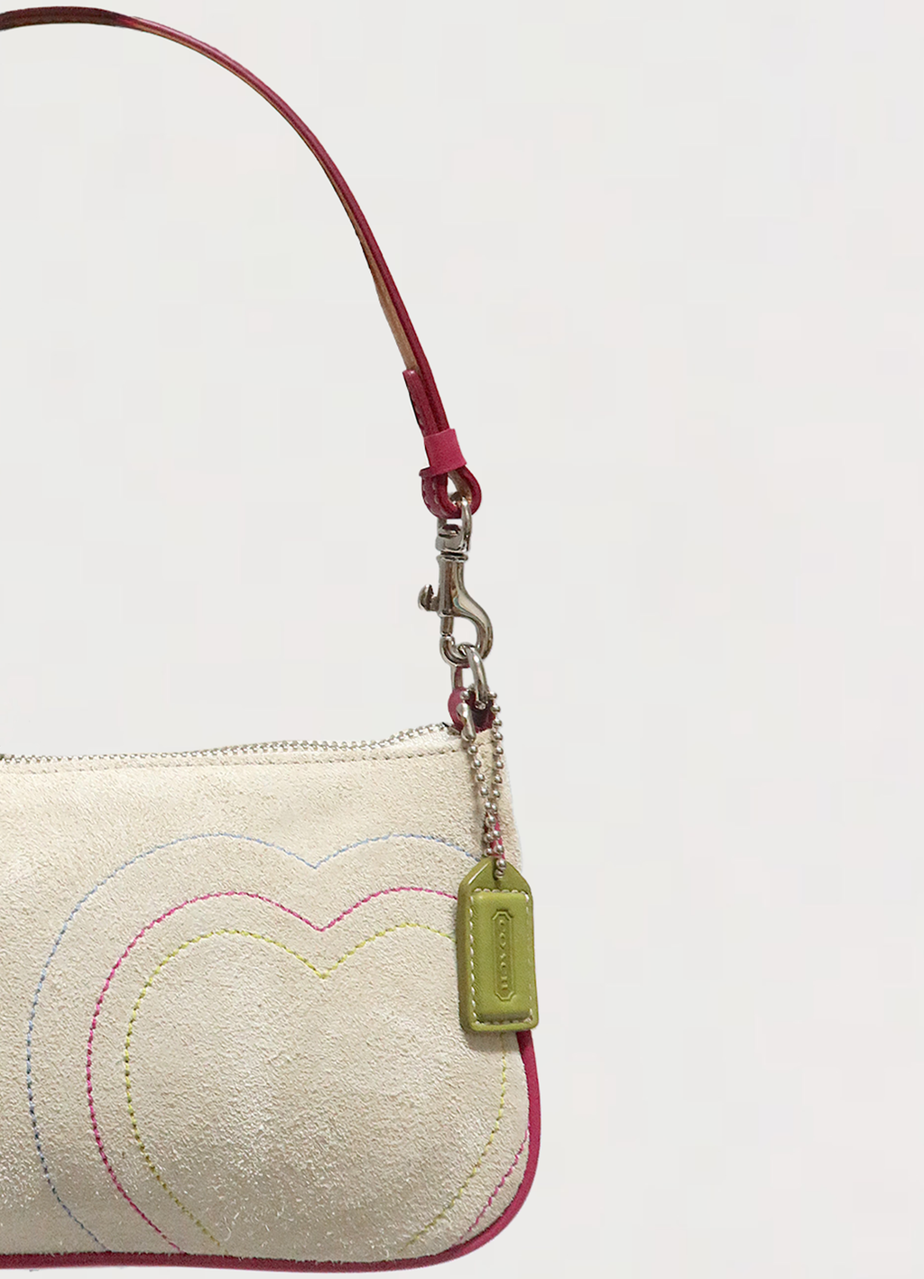 HEART SUEDE DEMI SHOULDER BAG