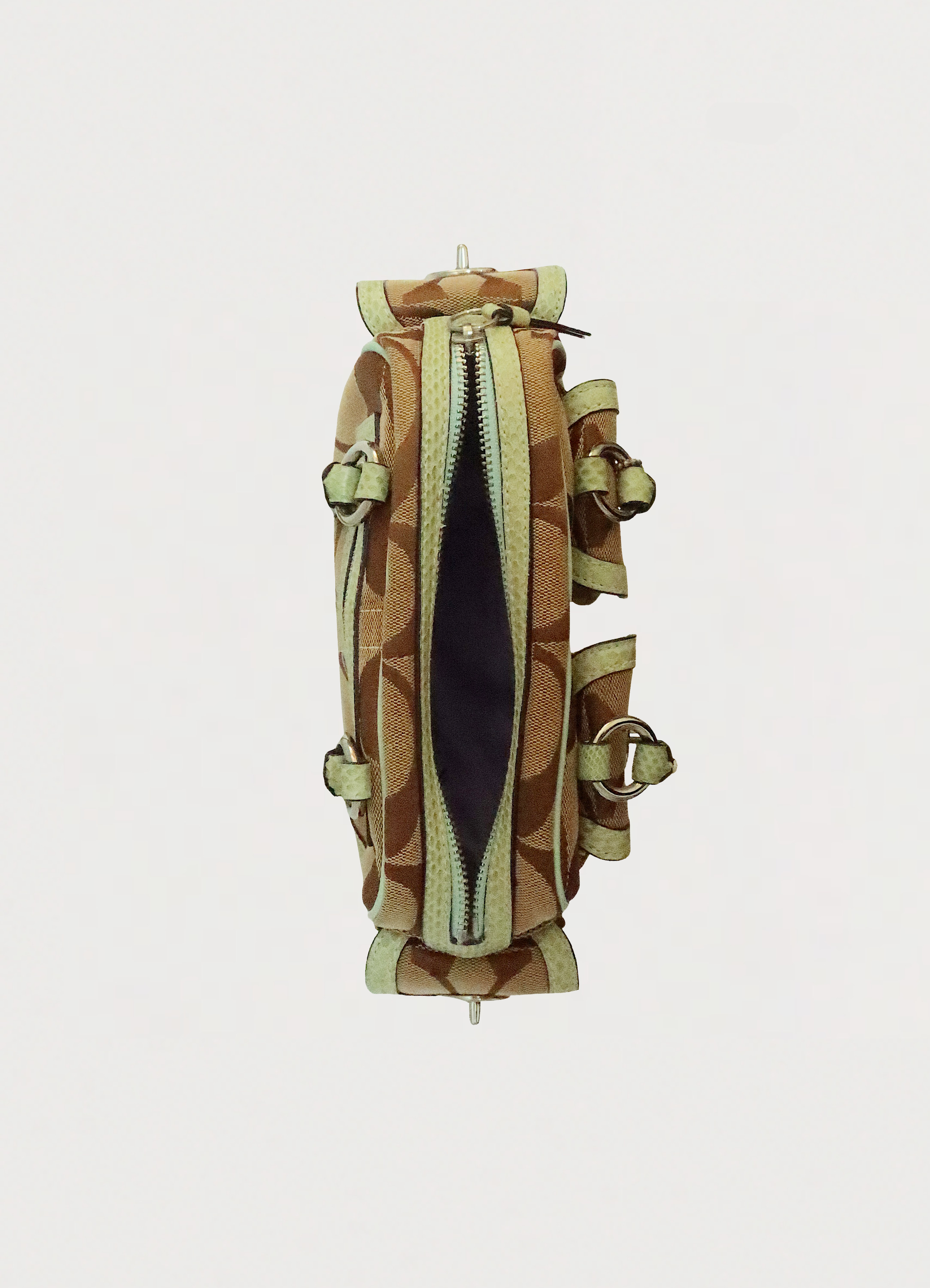 PYTHON SKIN MINI POCKET GALLERY SATCHEL BAG